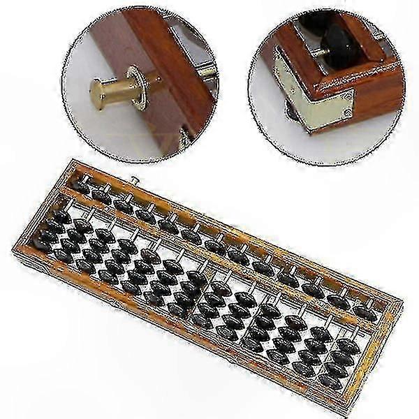 Wooden Abacus with Instruction Guide and Reset Function for Math Learning