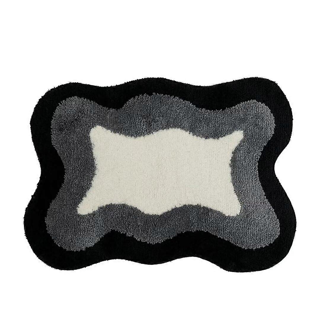 Rutschfeste, wasserabsorbierende Mikrofaser-Badematte, maschinenwaschbar, grau 50*80cm