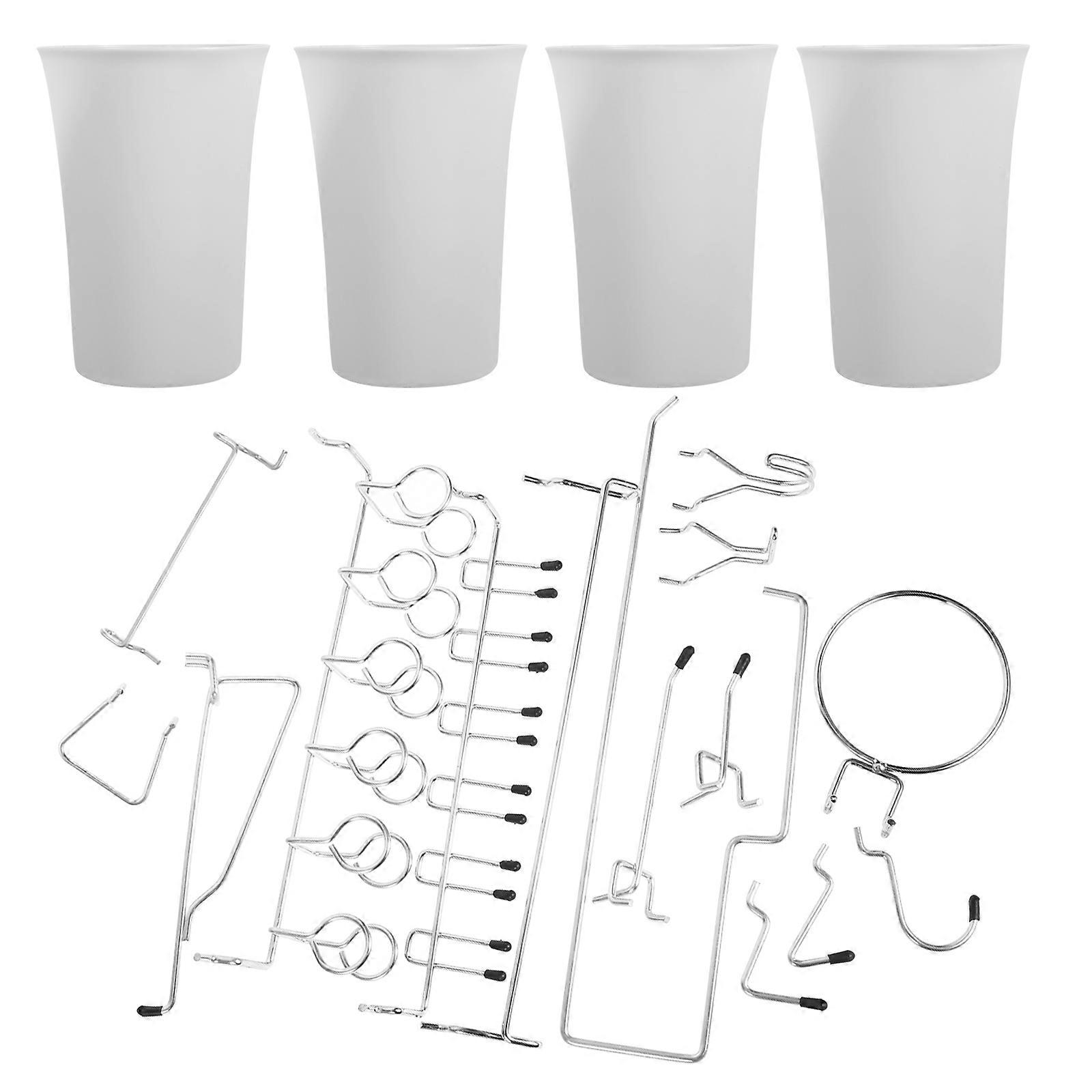 Pegboard Utility Hooks For Tools 1 Set Silver Various Shapes Excellent For Kitchen And Shop Organization