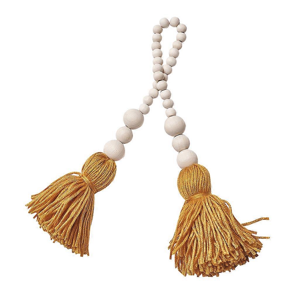 Rustic Bead Hanging Pendant Wall Hanging Craft For Graduates 55x1x1.5cm Yellow 1Pack