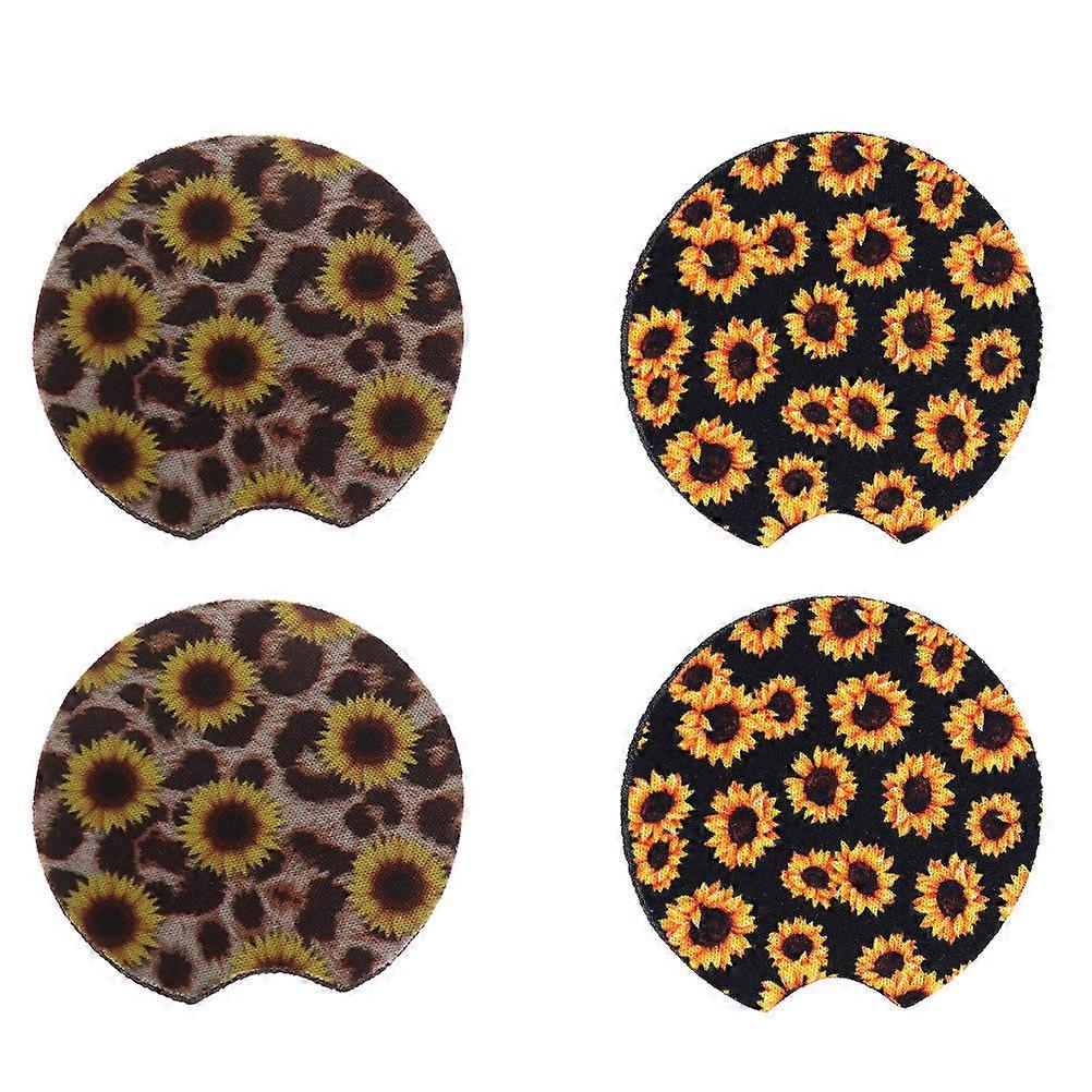 Non-slip Round Insulation 4Pcs Creative Coasters Ideal For Everyday Driving And Owners