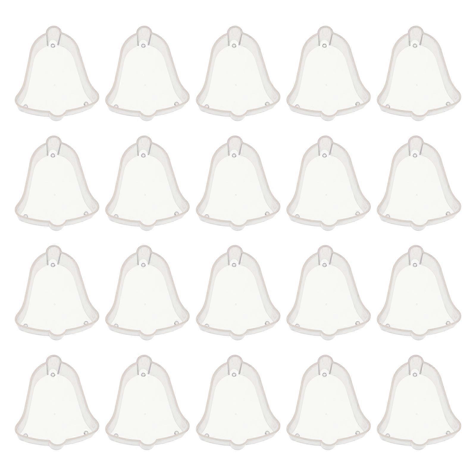 20Pcs Plastic Wax Containers Bell Shape DIY Candle Holder For Christmas Events Simple But Interesting Look