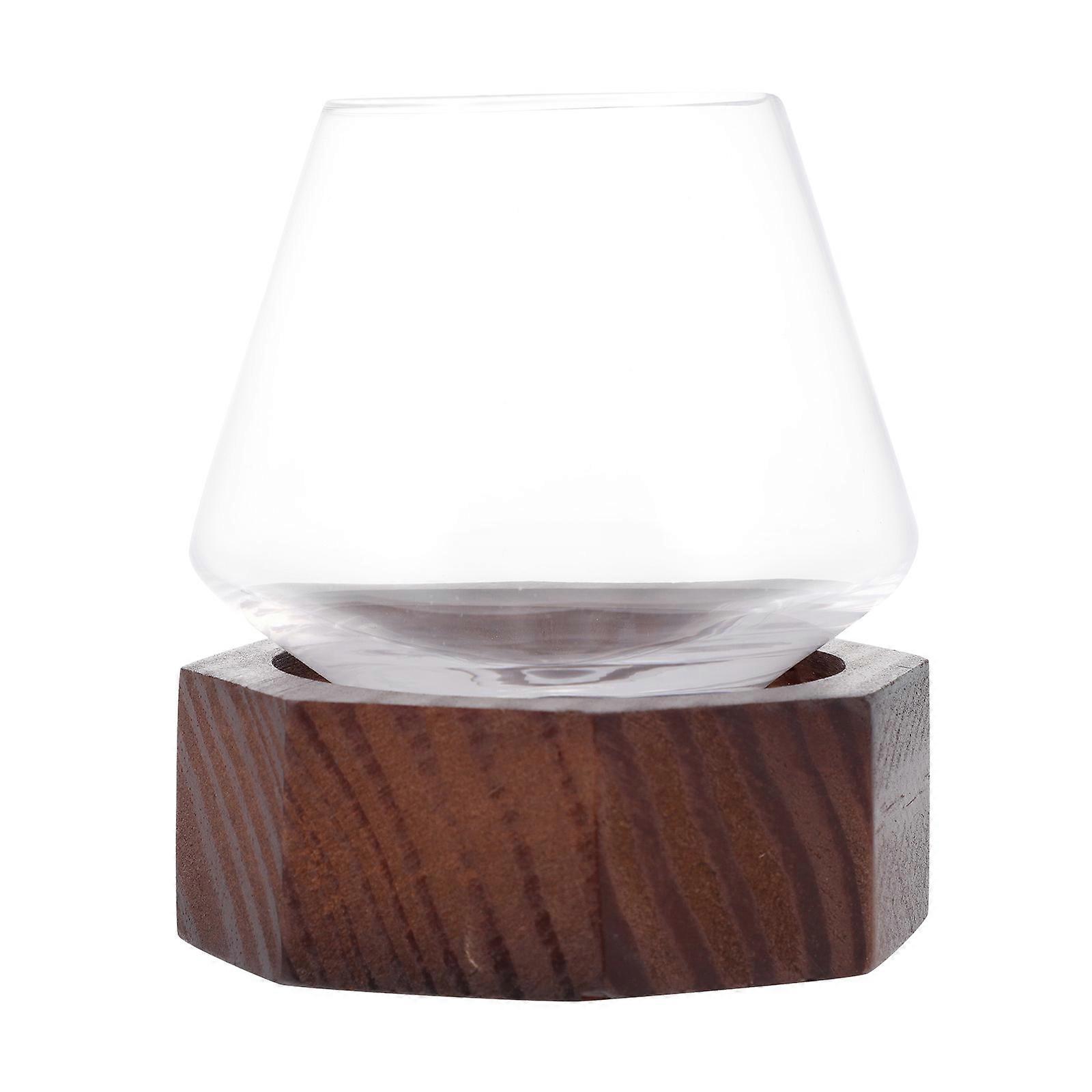 Delicate Rotating Whiskey Tumbler With Coaster For Restaurant And Use 1 Set