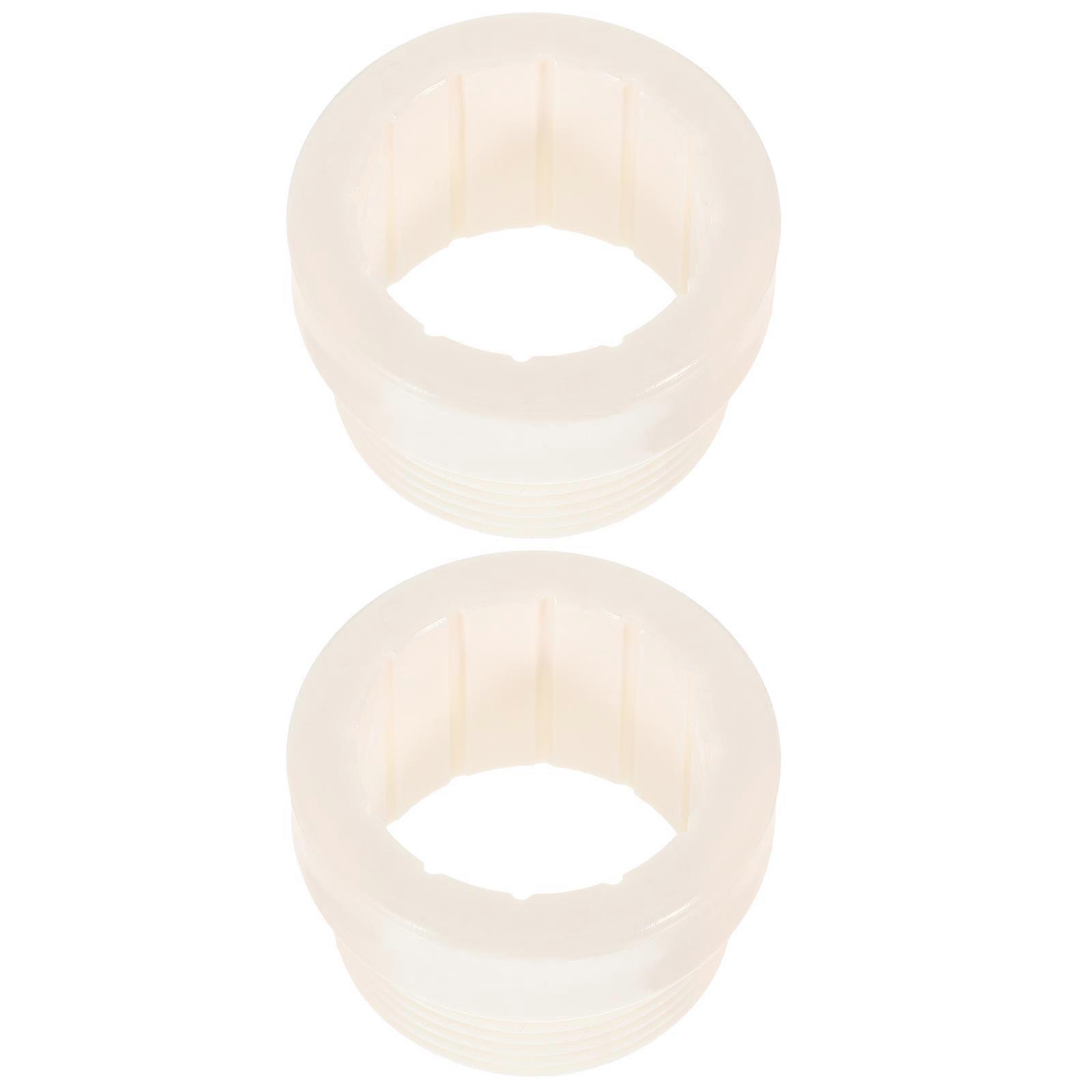 2Set Pool Umbrella Threaded Adapter For Use Square Design White Plastic Strong Stability Enhancement