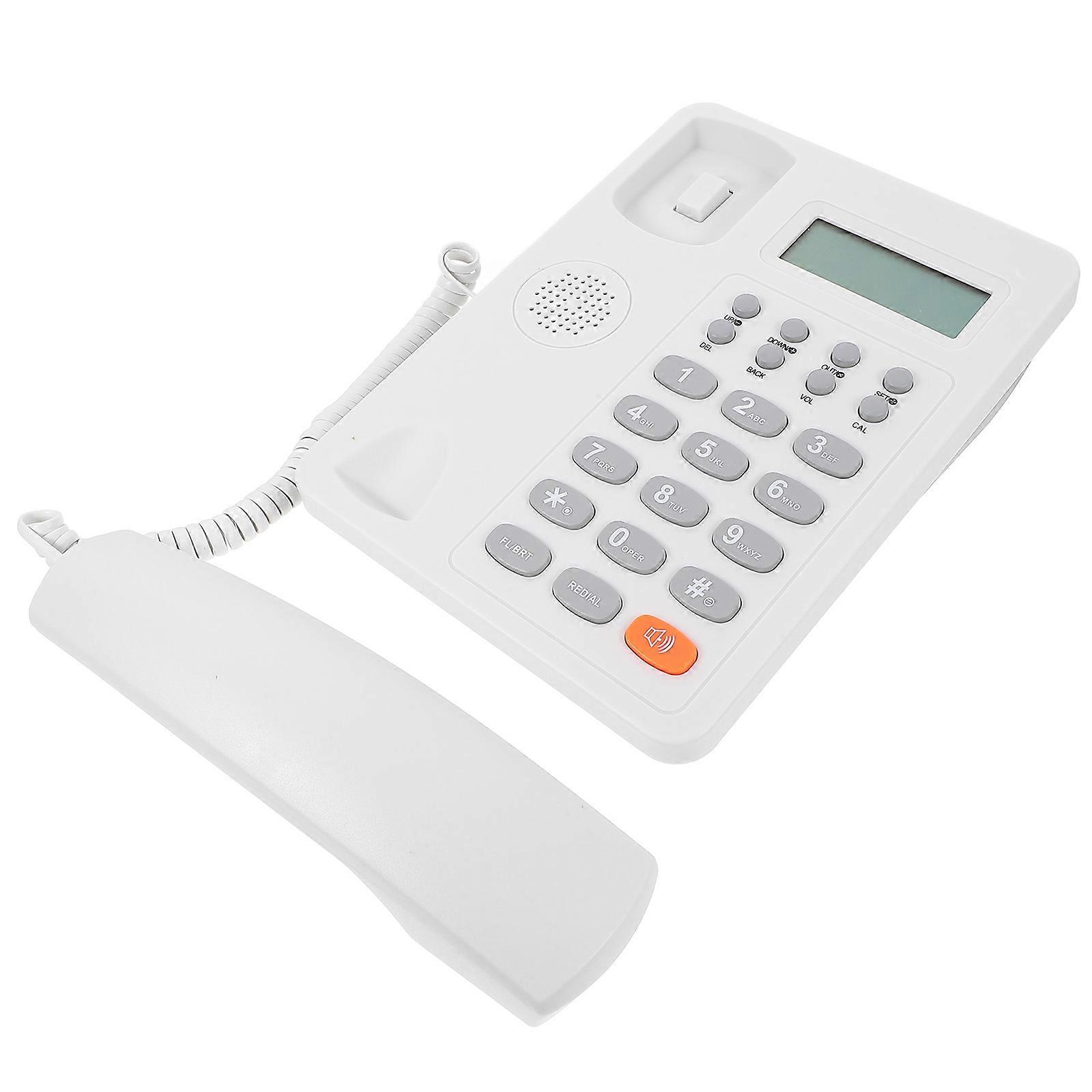 Office Phone Desk Telephone for Efficient Communication 1Set Reusable White