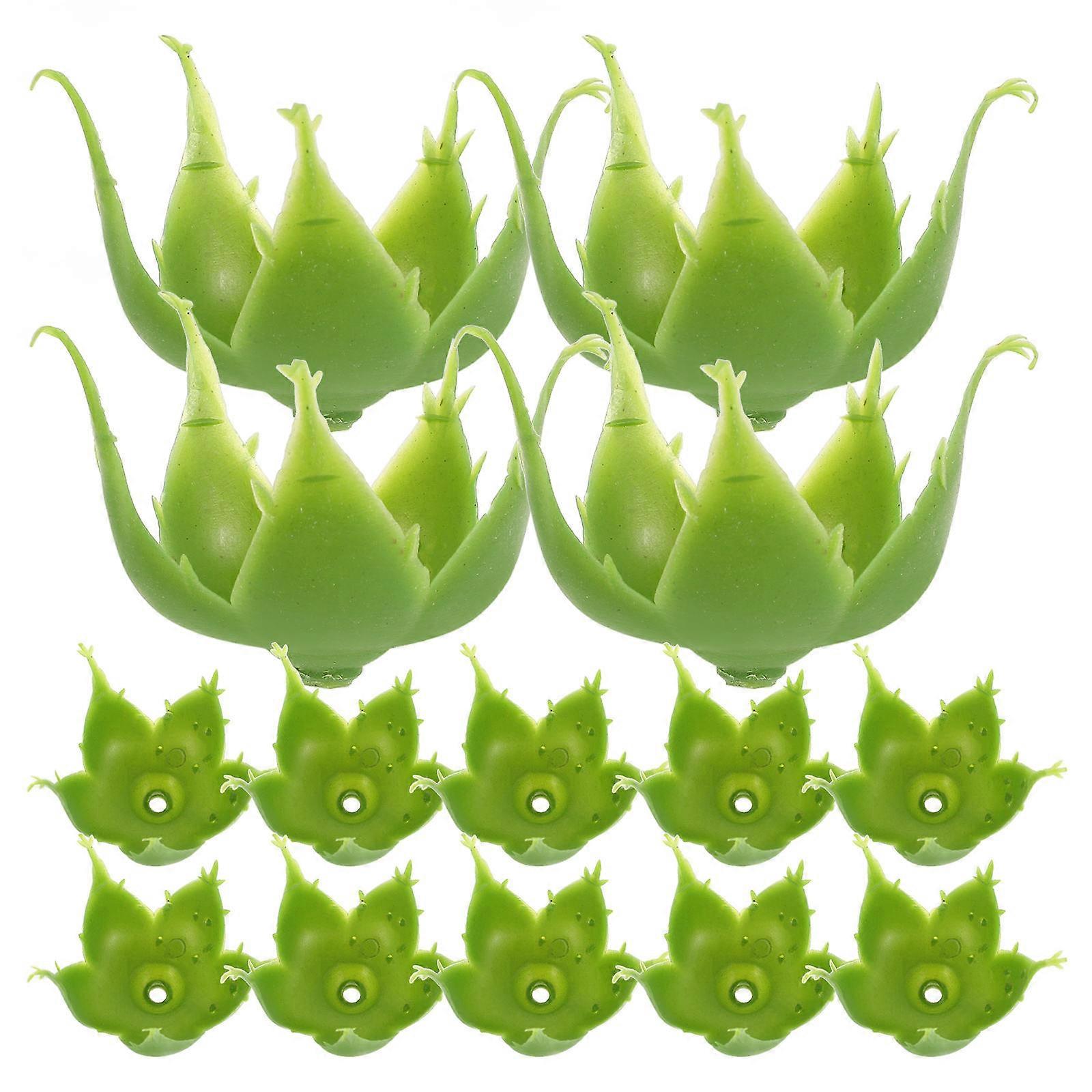 Artificial Flower Calyxes Set of 100 Realistic Rose Sepals for DIY Crafts Home Decor Green Plastic