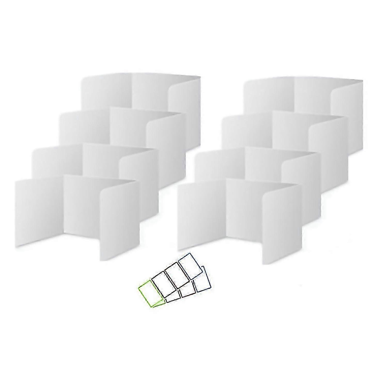 8 Pack Desk Dividers For Students Waterproof Plastic Study Carrel Divider Easy To Clean Privacy Cl