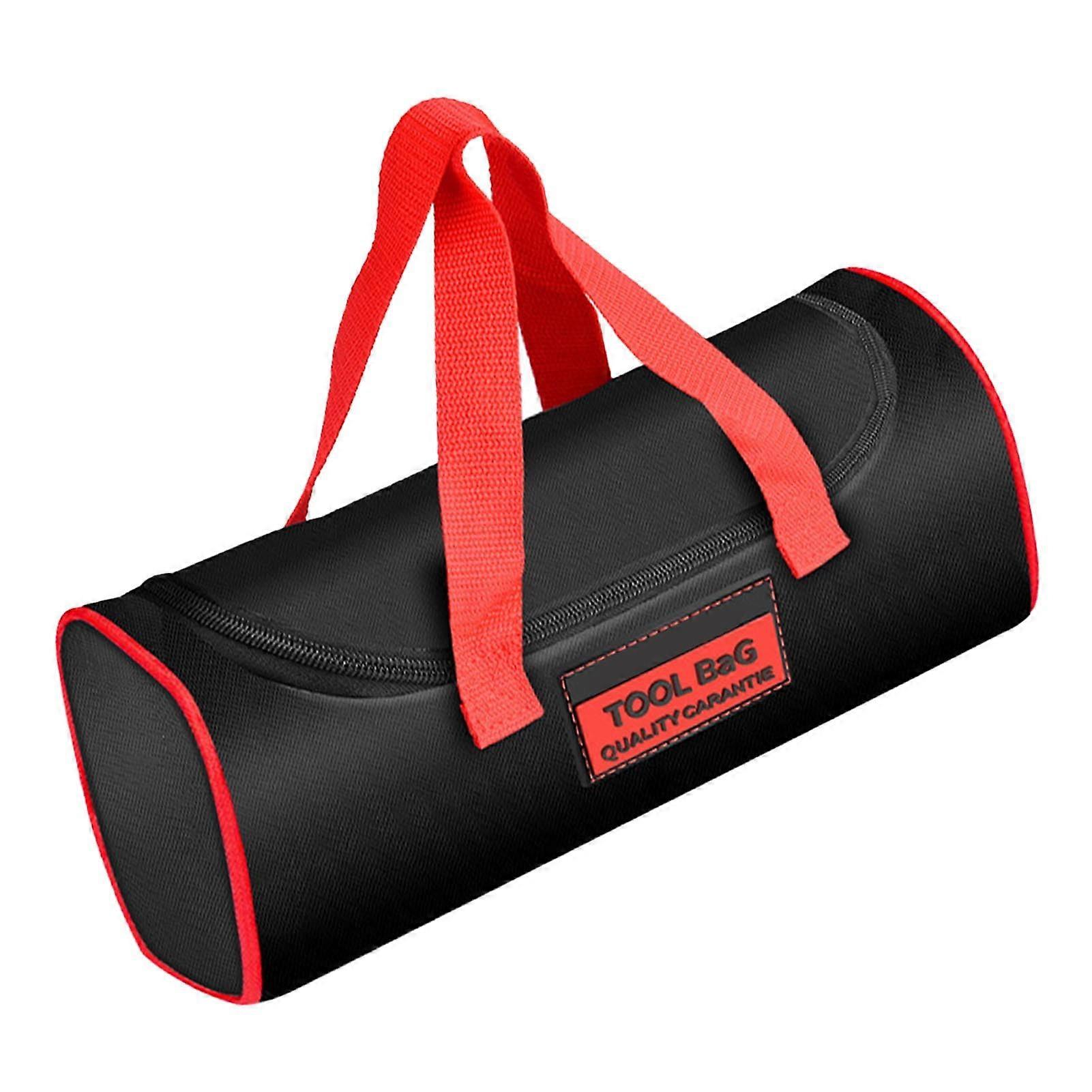 Durable Canvas Tool Organizer Bag With Multiple Pockets, XL Double-Layer, Strong Electrician Handle
