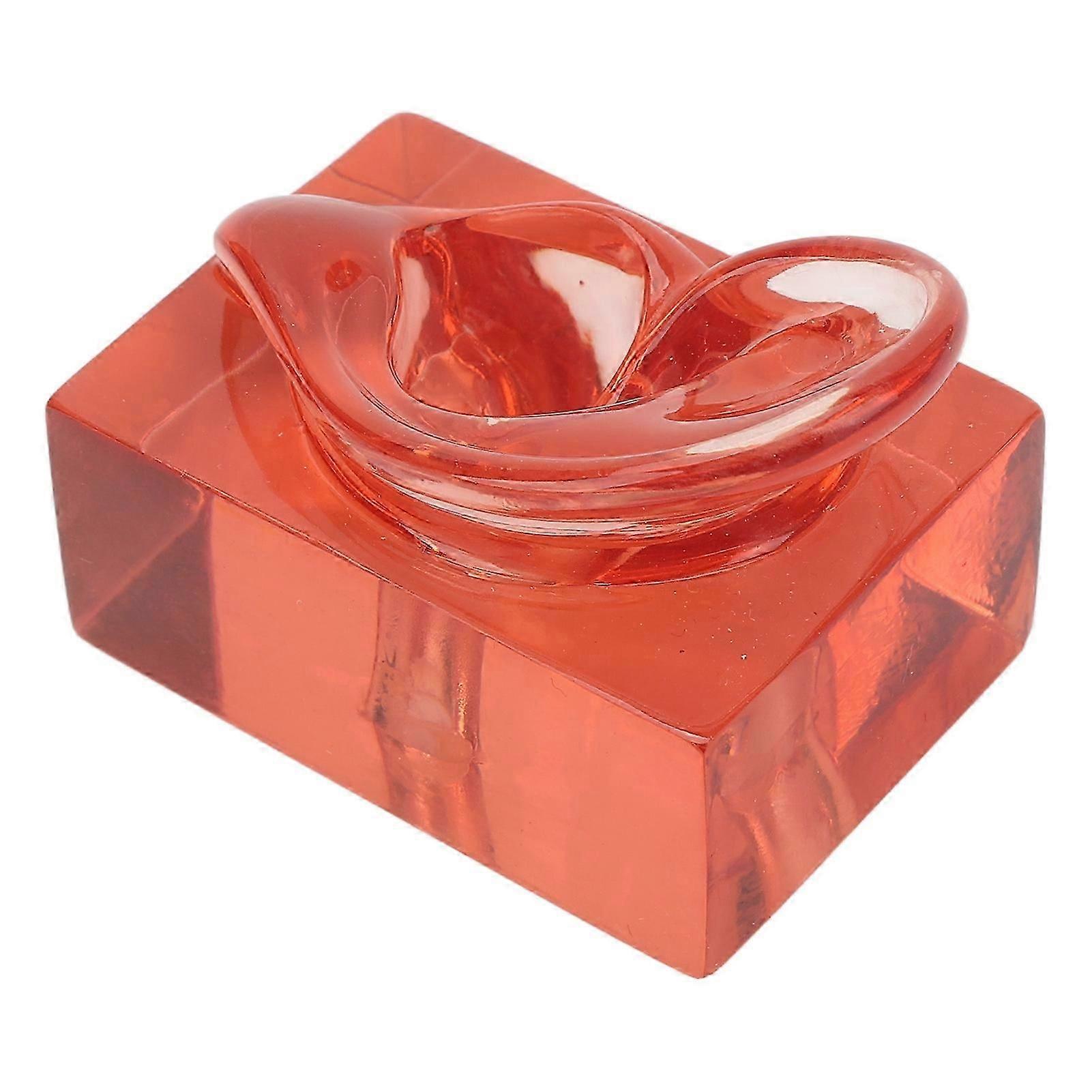 Right Ear Model Transparent Red Acrylic Sturdy Waterproof High Simulation Ear Display Model