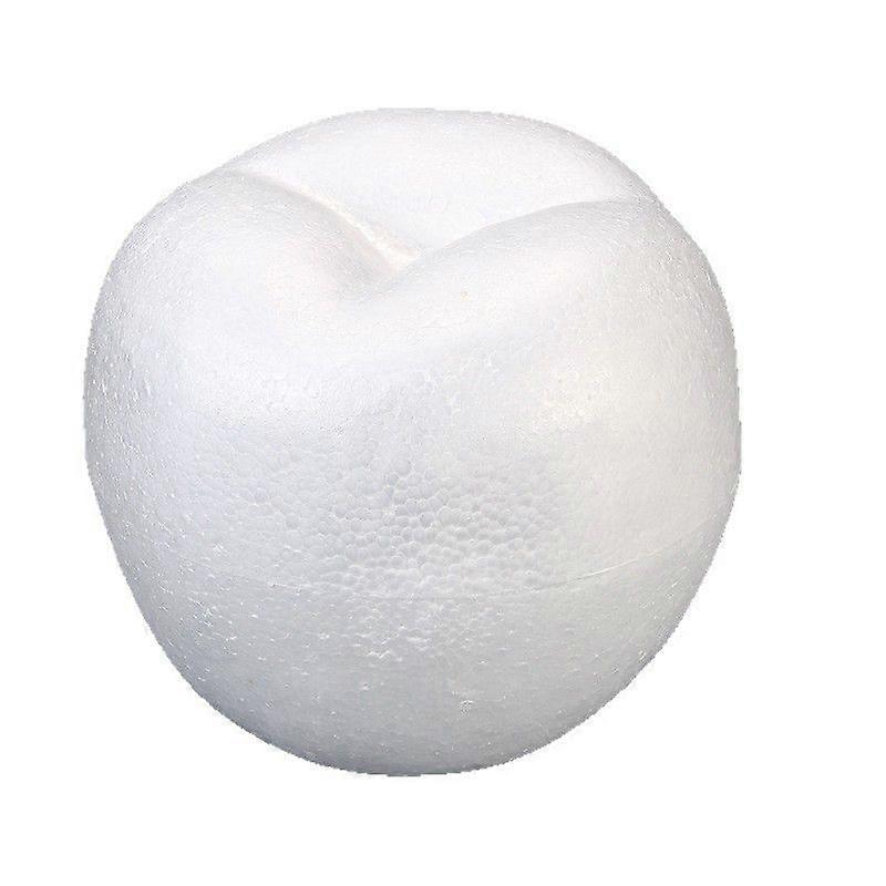 6pcs White Foam Apples: 9cm Blank Artificial Fruit Models for DIY Craft Projects Creative Painting Christmas Holiday Party Decorations