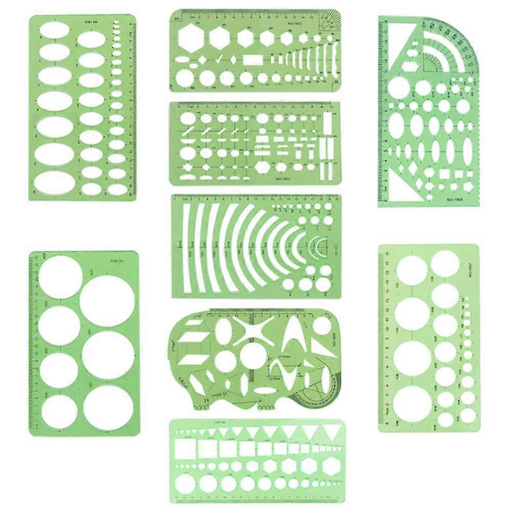 Architectural Template Furniture Drawing PS Ruler (9 Pieces Type 2)