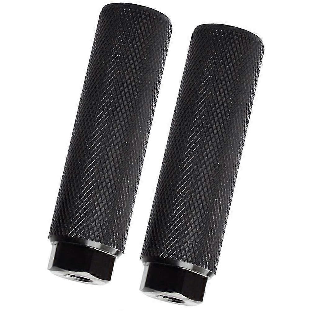 ملحقات الدراجة الجبلية دواسة المحور اسطوانة مسند القدمين لركوب الخيل في الهواء الطلق سهلة التركيب 1 زوج أسود