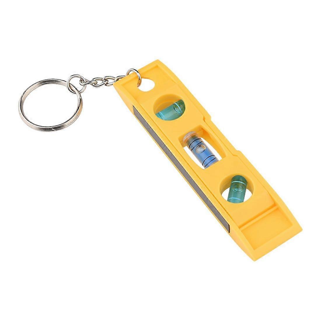 Mini Spirit Level With Key Ring Magnetic Strip Compact Portable Pocket Tool For Height Measurement