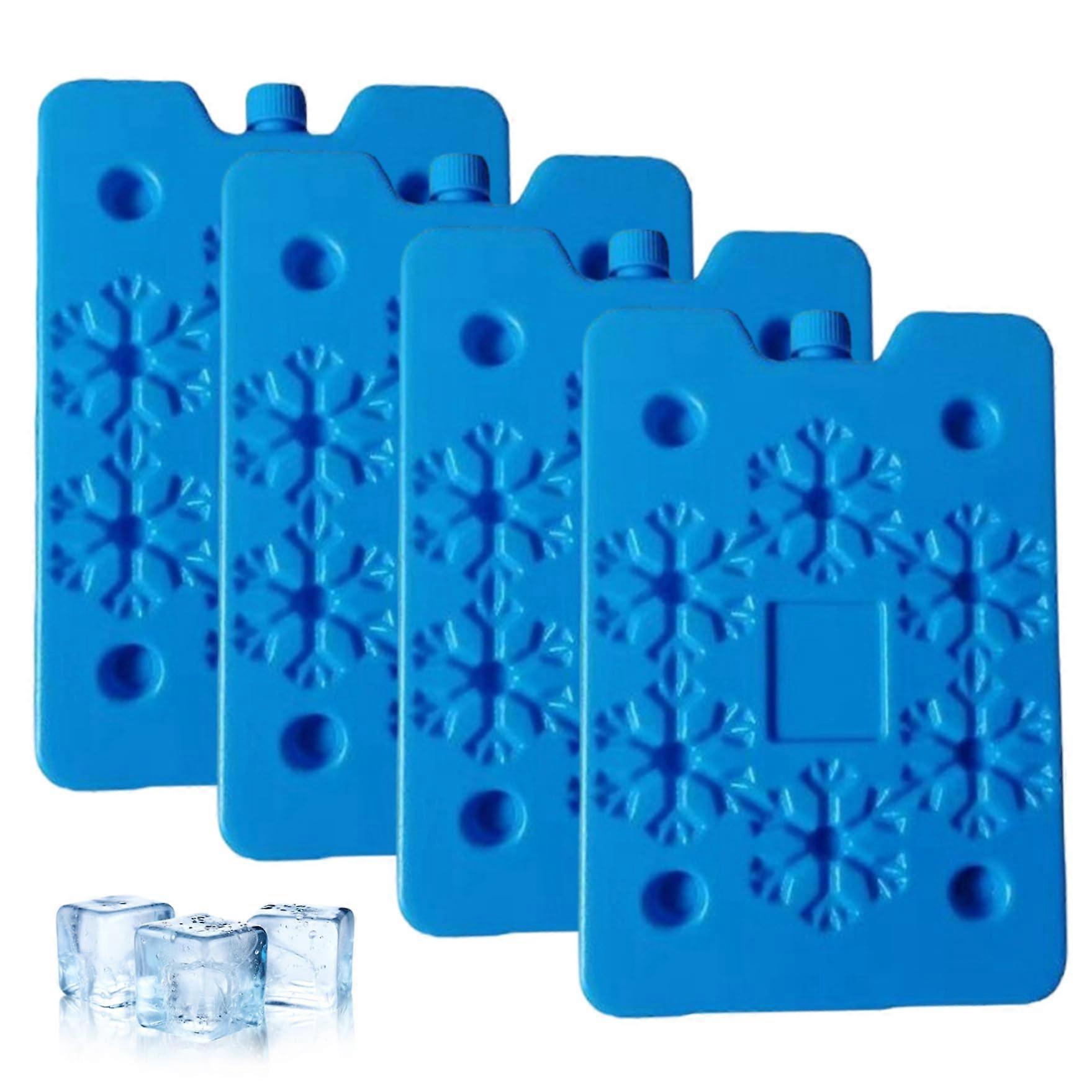 Ice Bags, 4 Pieces Ice Bags, 6 x 4 Inch Reusable and Refreezable Packs for Coolers, Ideal for Home, Picnic, Travel