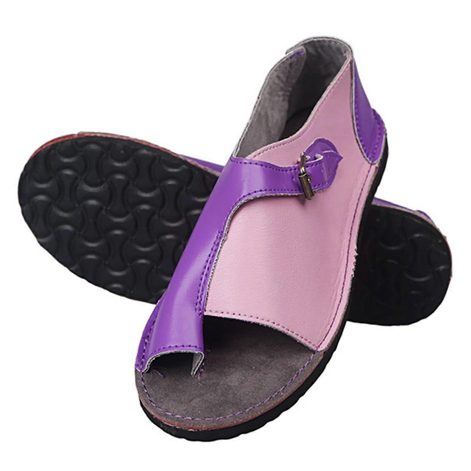 Sandales correctrices d’oignon pour femmes, Hallux Valgus Relief (Violet, 6.5 UK)