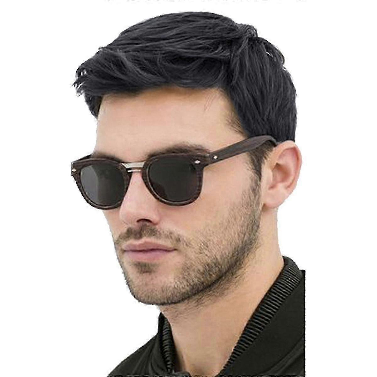 Fashion Men Natural Short Black Straight Hair Full Wigs
