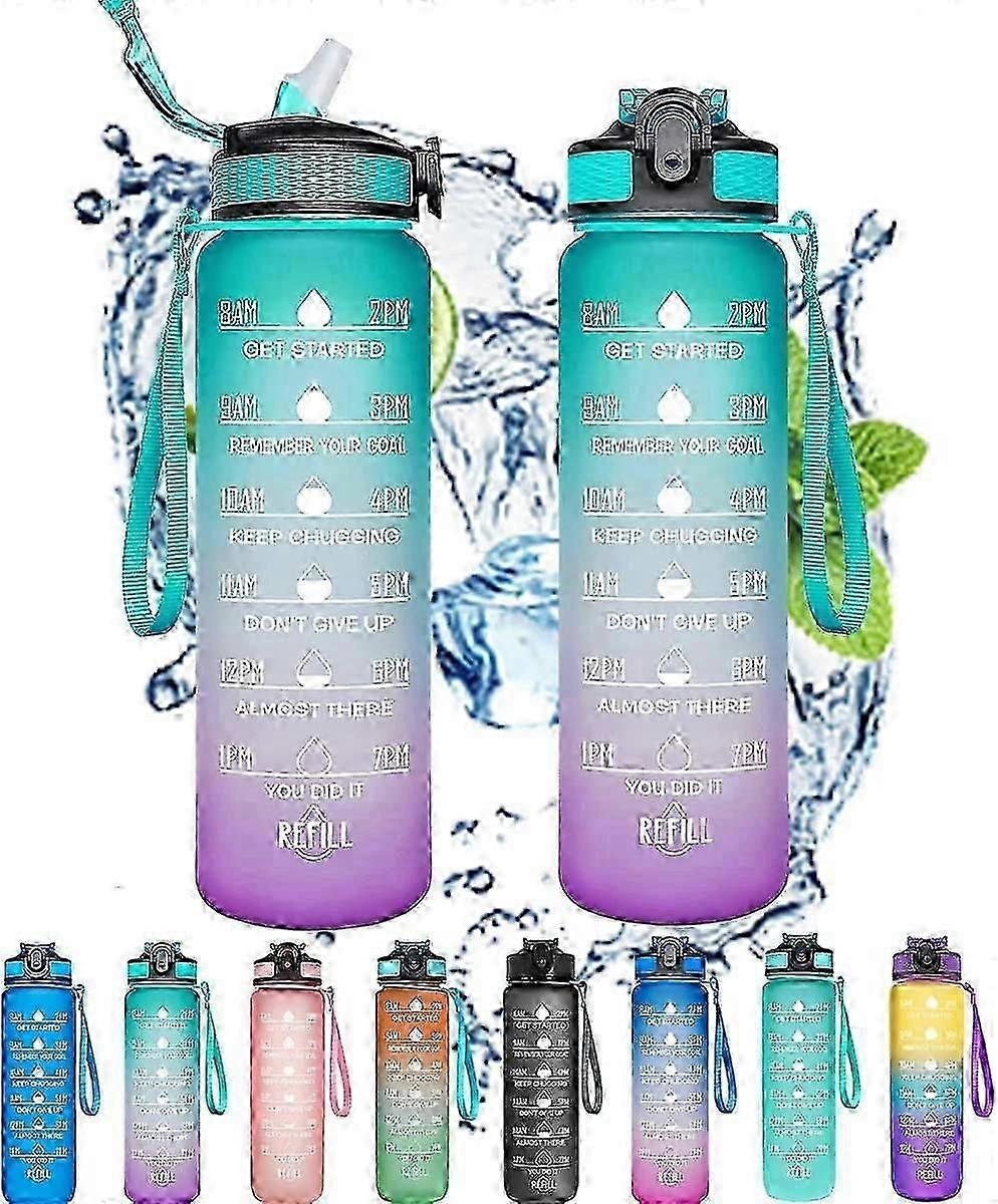 1 L Water Bottles with Straw