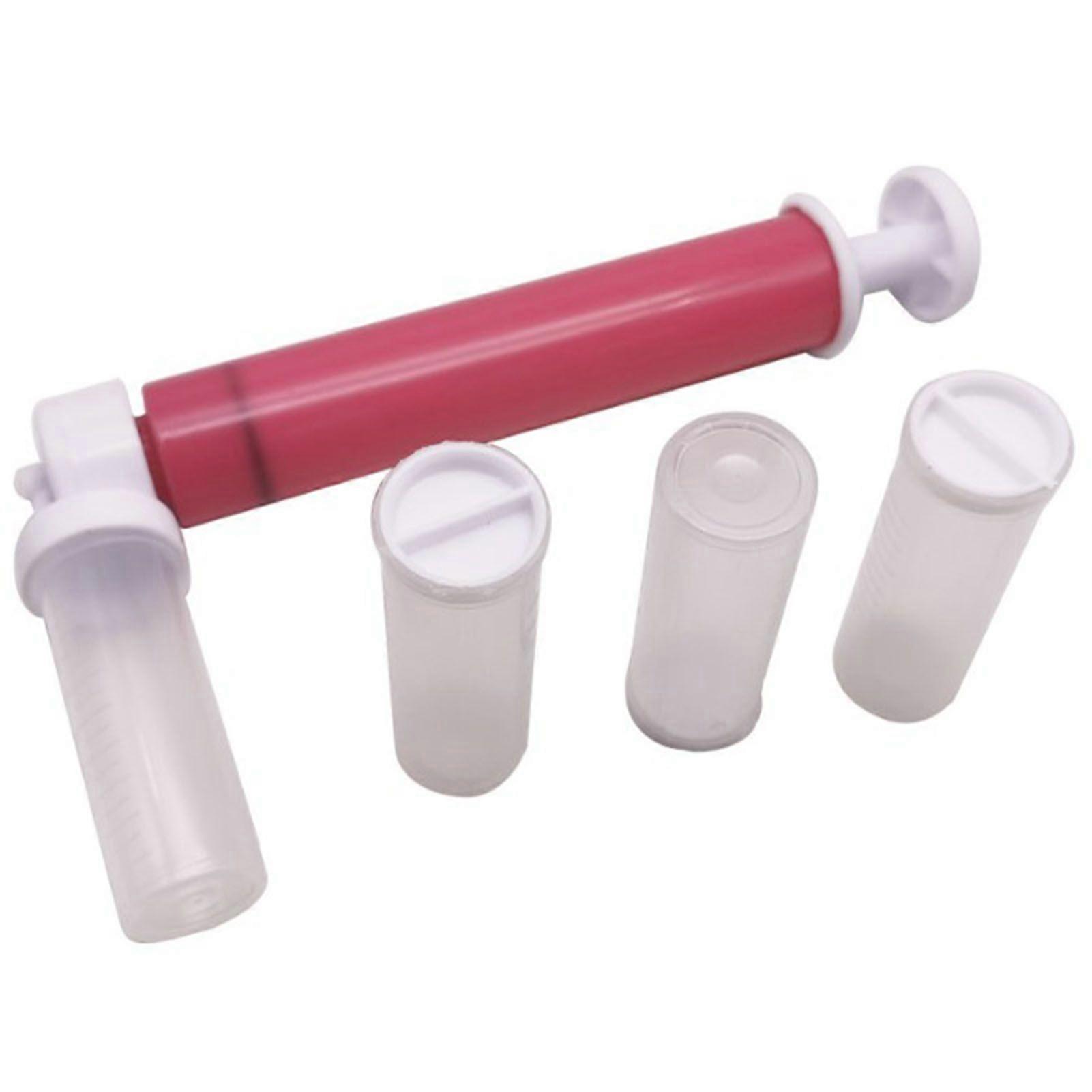 Manual Cake Airbrush, Multi-Purpose Cake Decorating Airbrush with 4 Empty Bottles for Baking Decoration