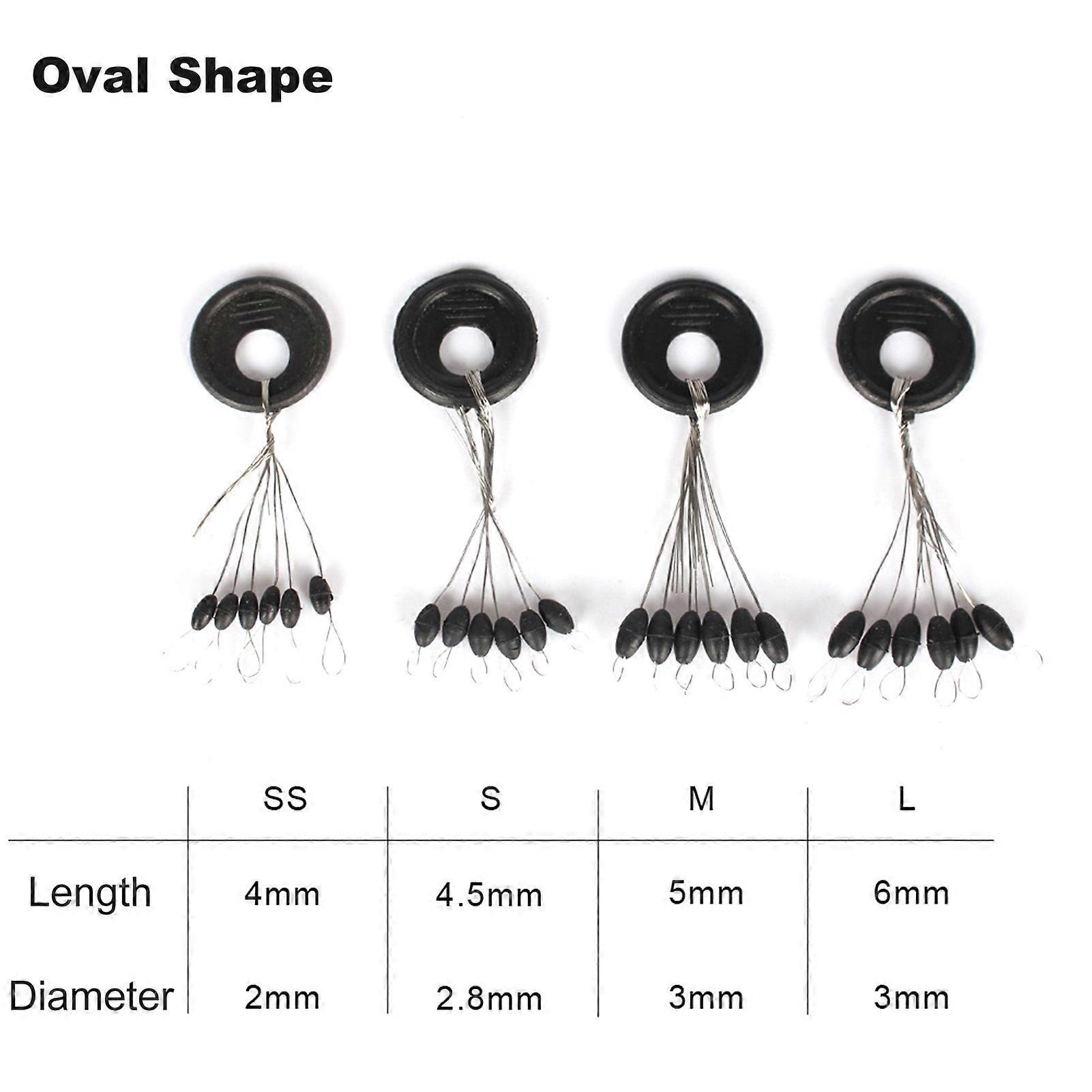 10pcs Fishing Stoppers Black Rubber Stopper Fishing Space Beans Carp Fishing Float
