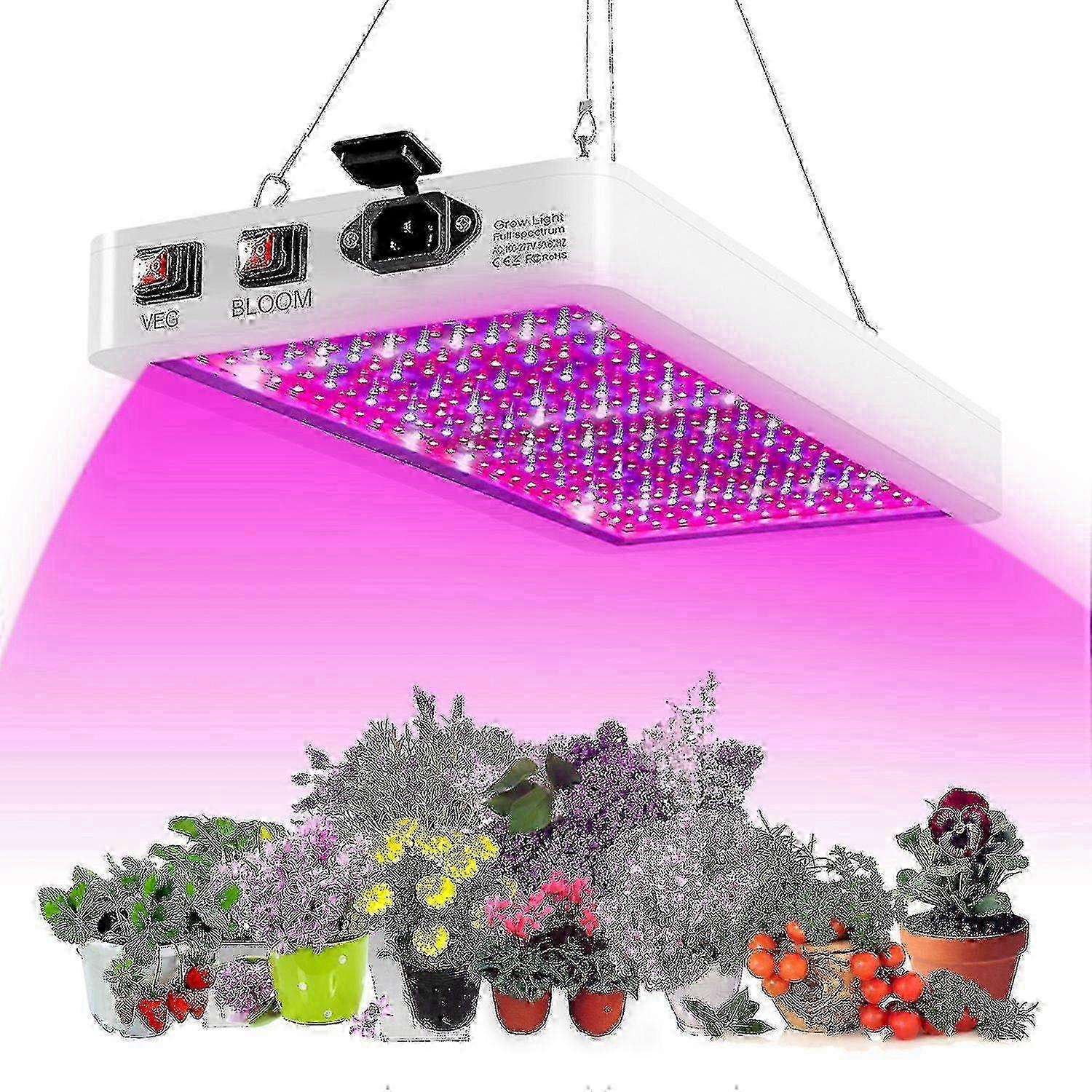 2000W LED Grow Light for Indoor Plants 312 LEDs Full Spectrum Veg and Bloom Dual Switch IP65 Waterpr Tw Edition 0822