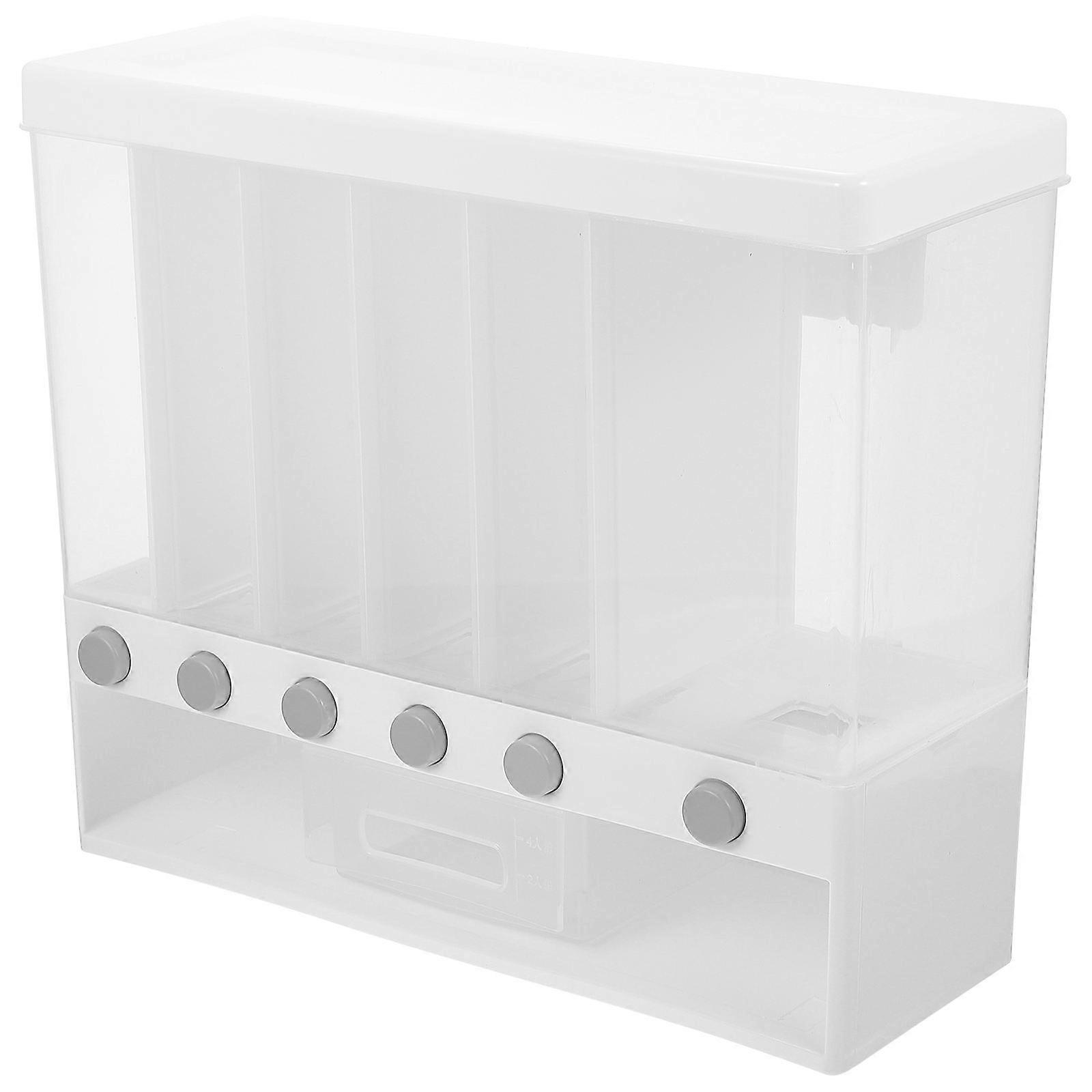 Rice Storage Box Grain Container for Kitchen Use Featuring White Pp Material Wall-Mounted Airtight Function 1Set