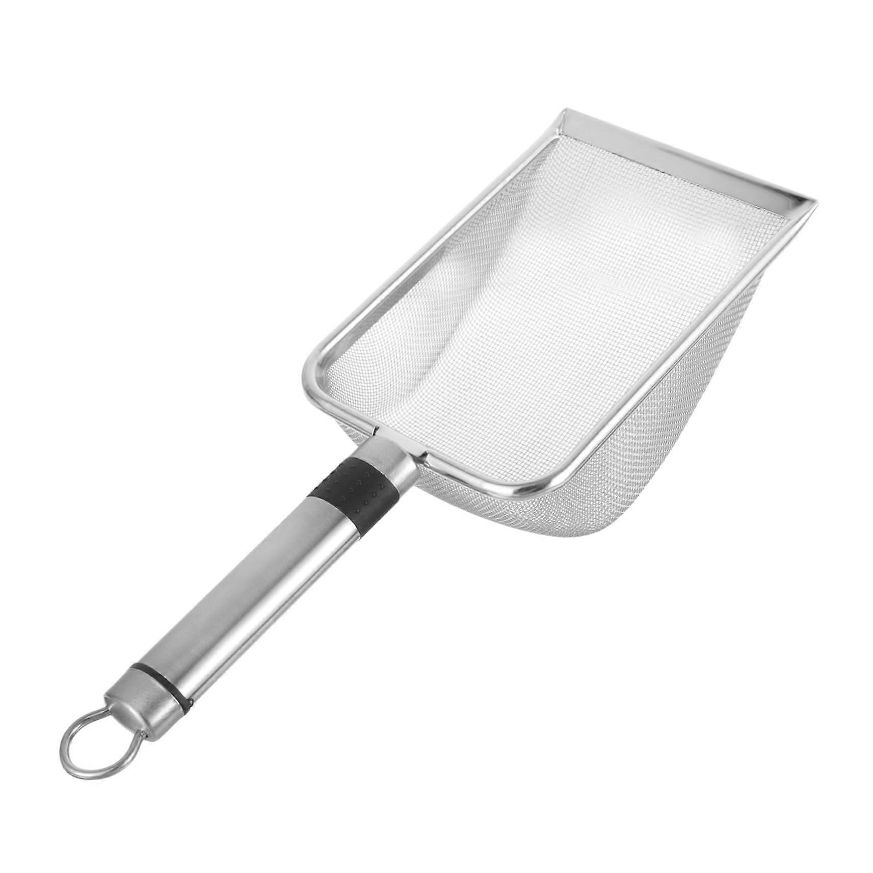 Stainless Steel Reptile Sand Scoop with Fine Mesh for Easy Excrement Removal