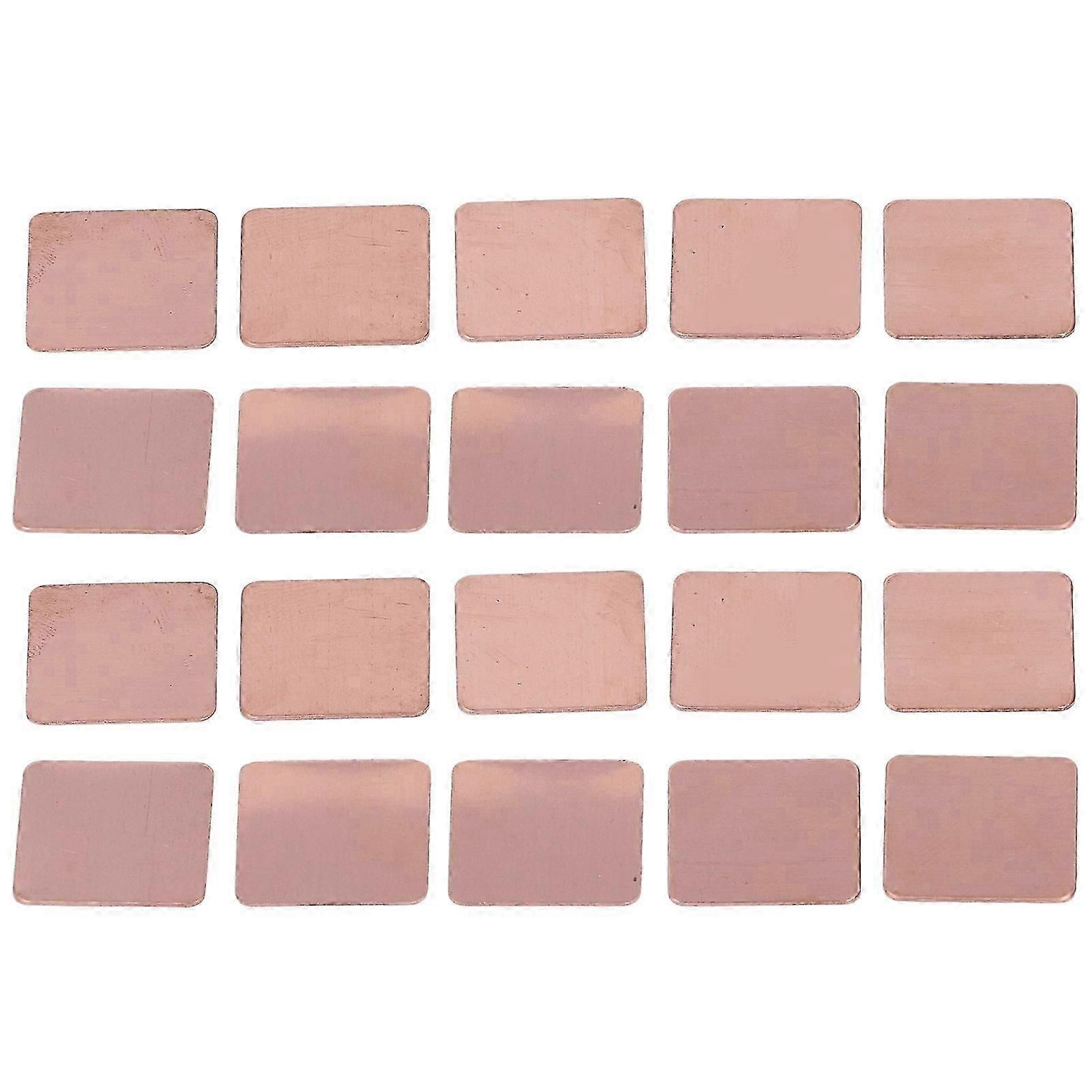 20個の銅製ヒートシンクシムラップトップCPU GPU用強力な熱伝導率銅サーマルパッド0.3mm / 0.01in