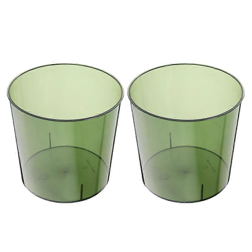 Flower Display Bucket Waking Flower Bucket Desktop Green Pet for Storage 2Pcs