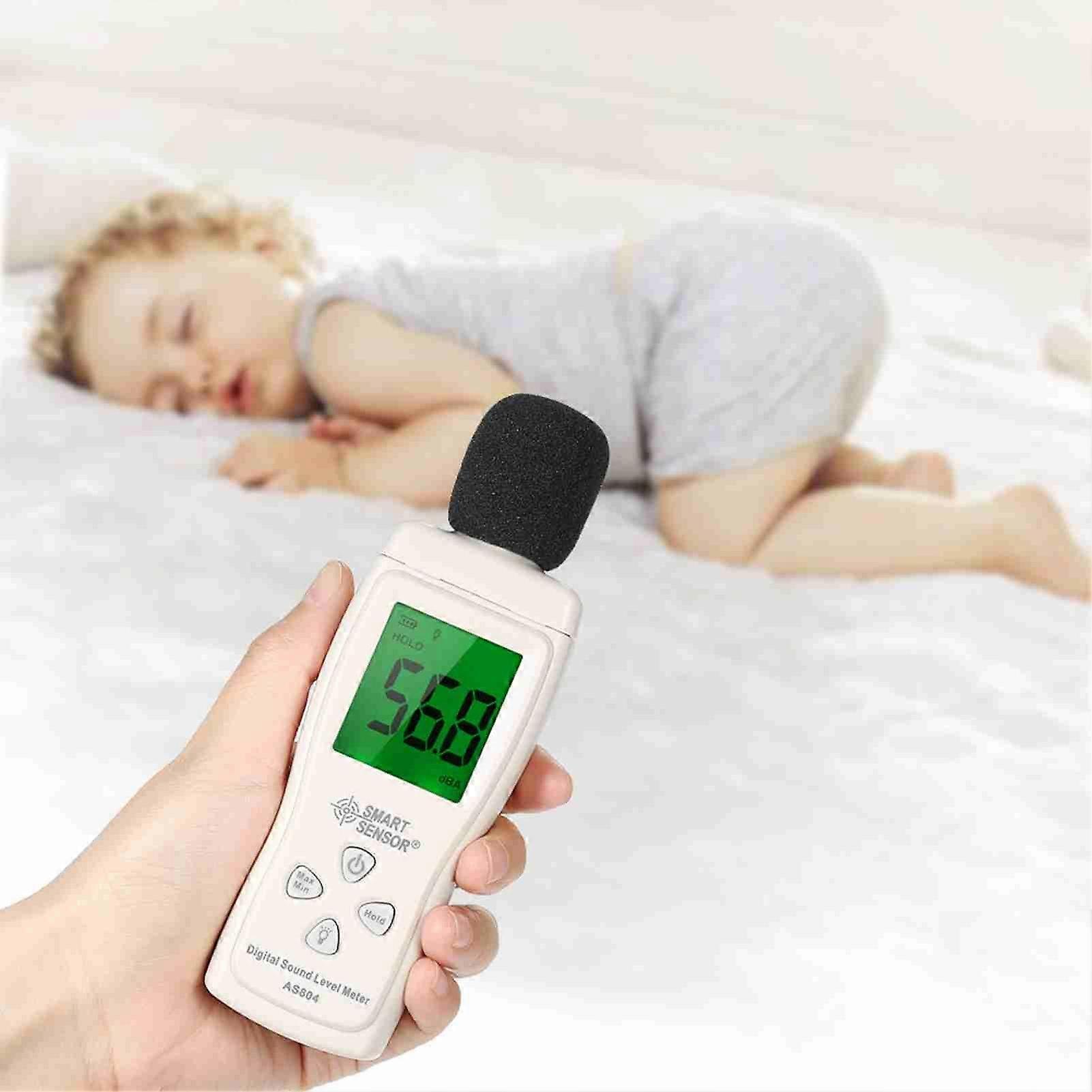 Mini Noise Meter 30dB to 130dBA LCD Backlight Display Portable Digital Sound Level Meter for Noise Measurement