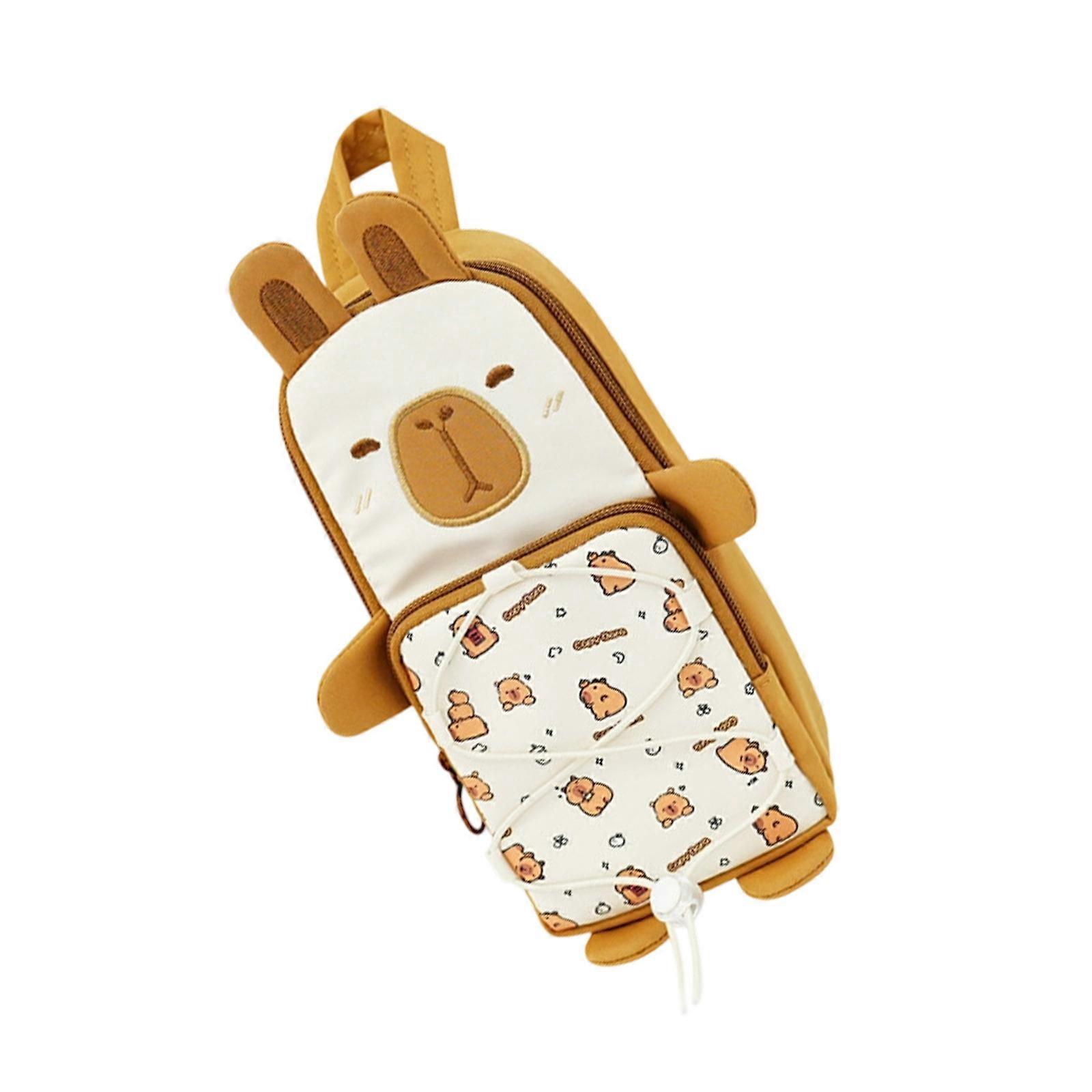 Big Capacity Pencil Case Portable Travel Pencils Pouches With Multiple Compartments Pen Organiser For School Supplies  Light  Coffee