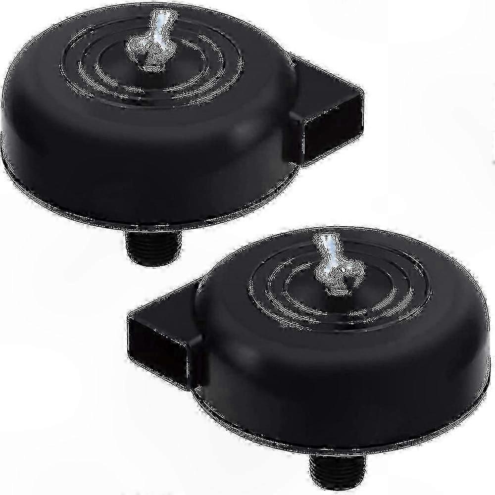 2-Pack 16mm Air Compressor Filter with 3/8PT Thread, Black Finish