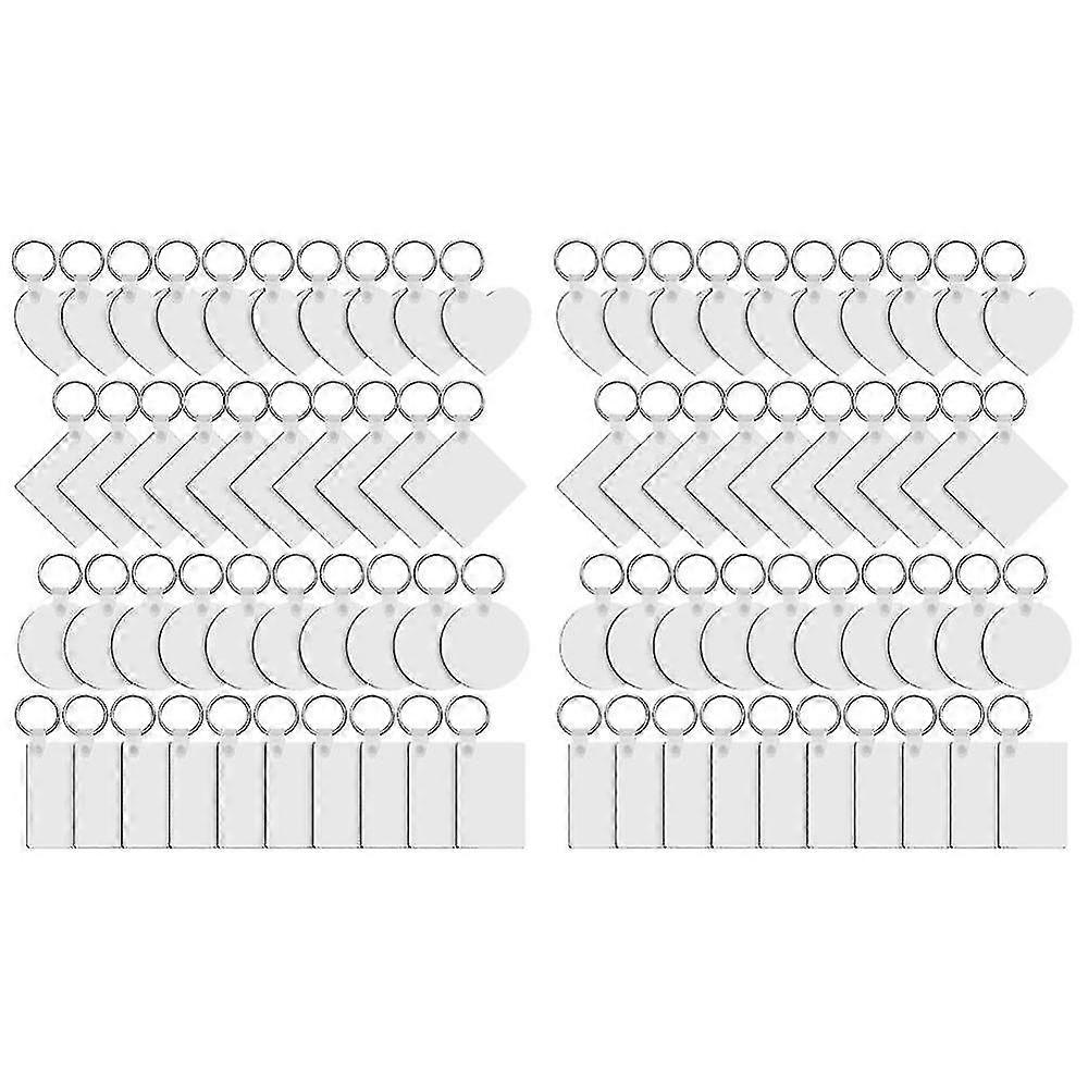 80pcs Blank Mdf Thermal Transfer Board Sublimation Printing Keyring...