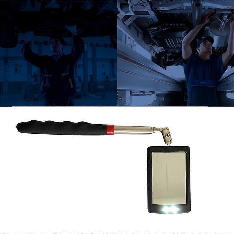 LED Work Light Inspection Mirror Extending Car Chassis Angle View Automotive Telescopic Detection
