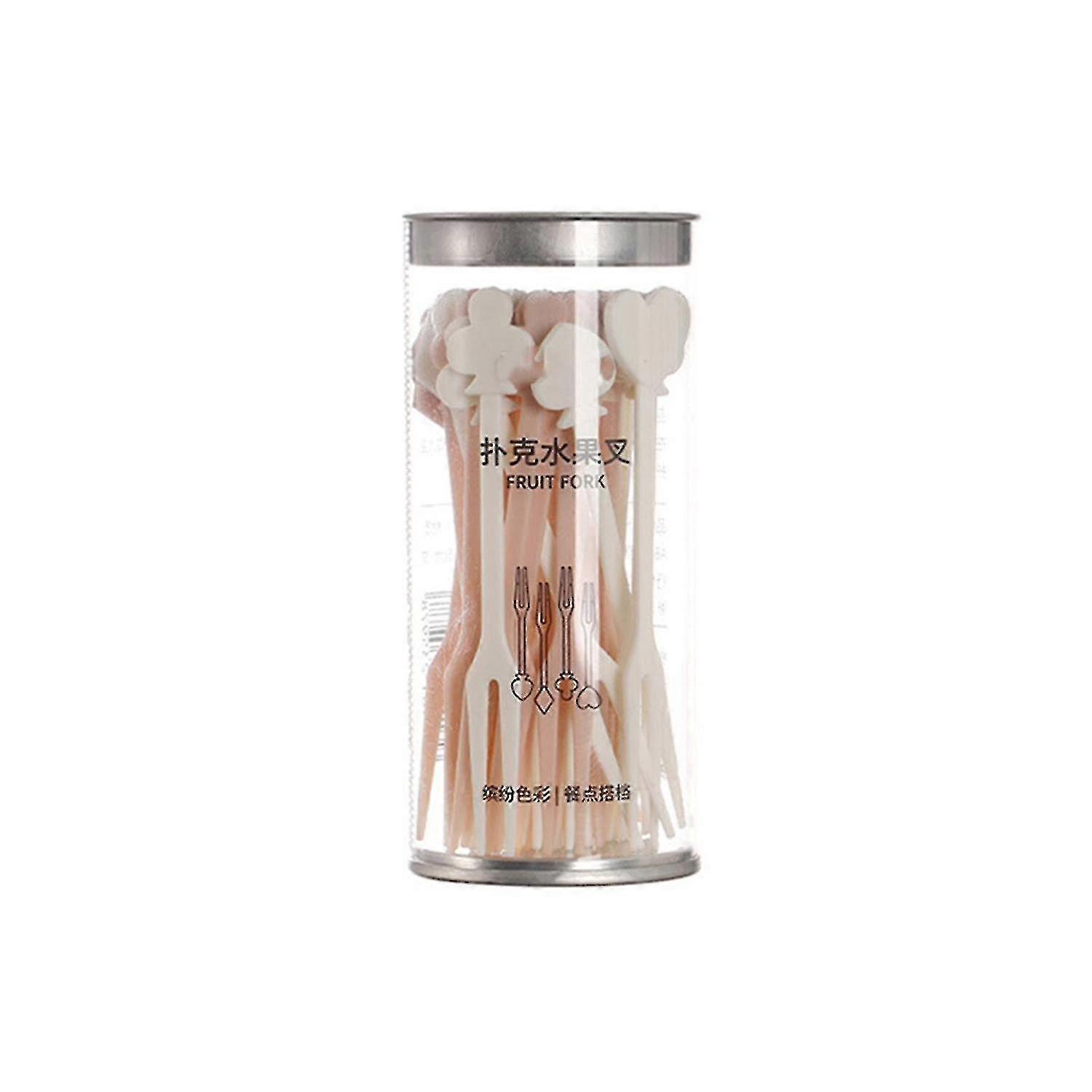 36pcs Reusable Fruit Snack Fork Dessert Food Picks Plastic Cake For...