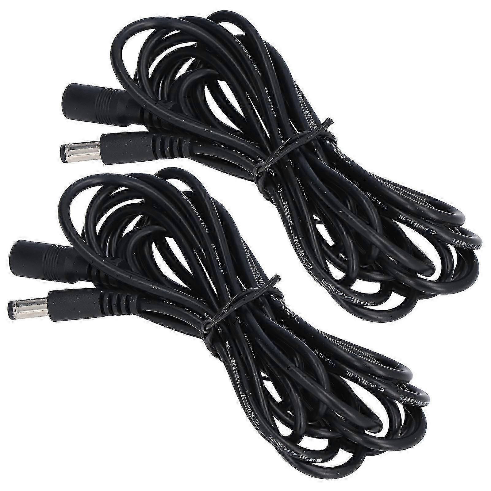 24V DC 5.5x2.1mm Power Connection Cables for 2 LED Solar Lights with Extension Cord and Voltage Monitoring