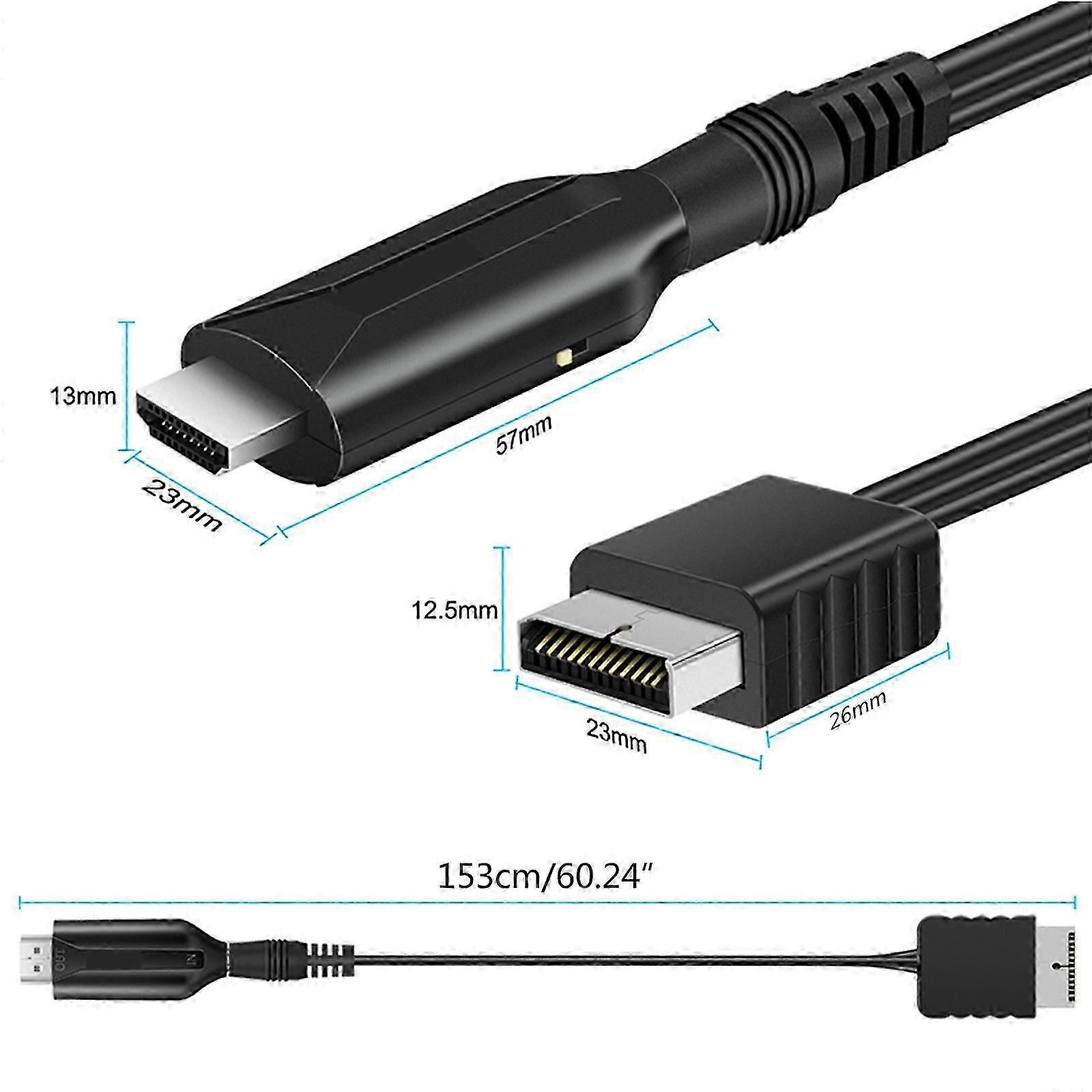 for PS1/for to HDMI-compatible Adapter Converter Up to 1080P Output Support PS1 / for (480i / 480p / 576i
