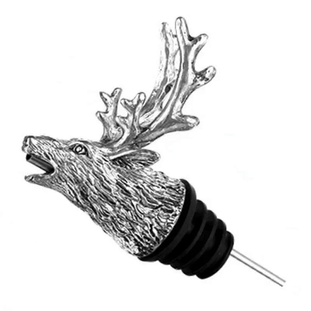 Sacred Deer Head Wine Pourer Whiskey Wild Grid Red Wine Wine Mouth Auspicious Meaning Home Bar Tools Crafts Gift B