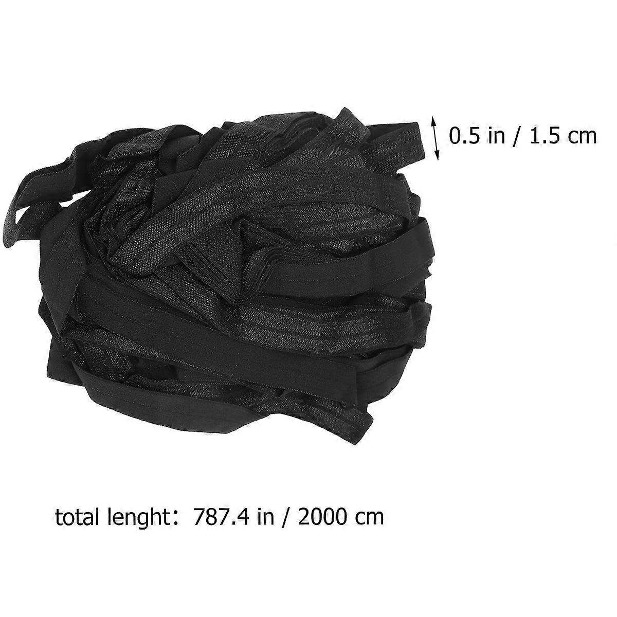 Binding Elastic Bands 1.5CM Wide Thickening Stretchy Clothing Band Double Back Wrapping Strip Accessories For Handmade Crafts Black 1PC