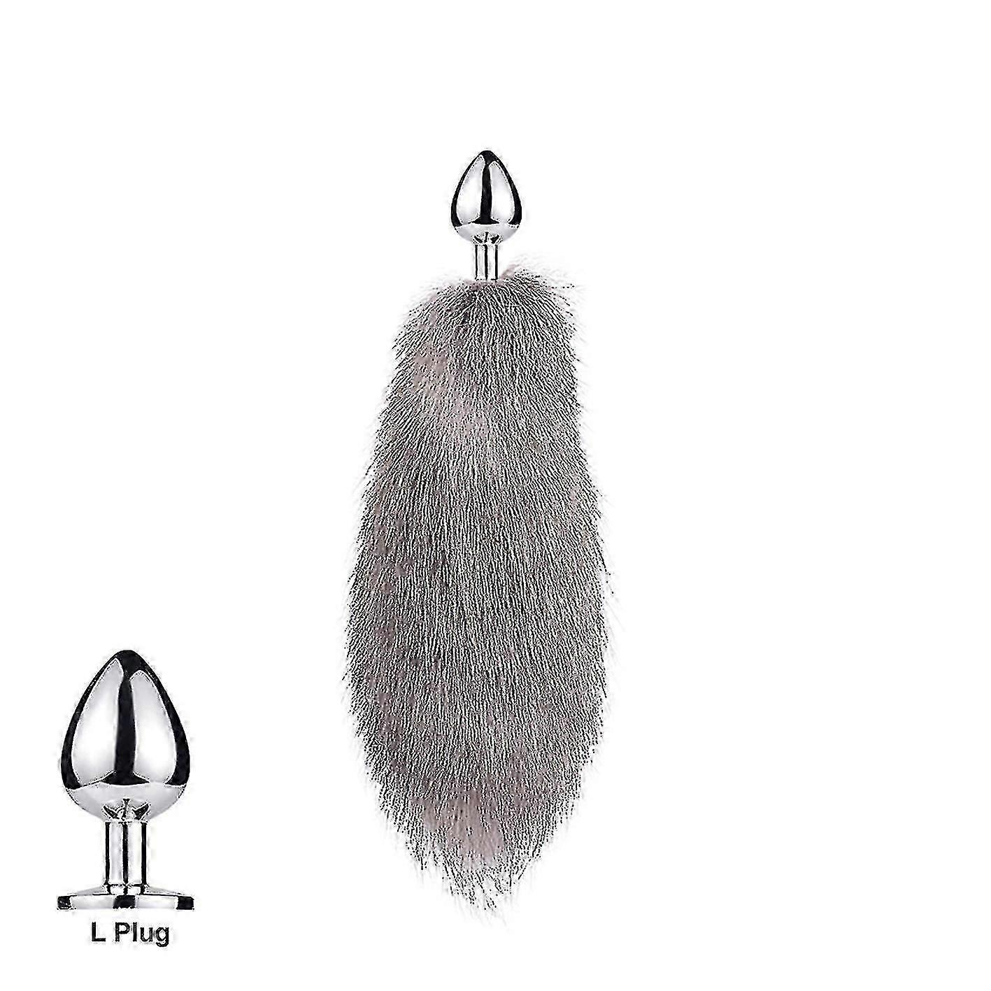 Fox Tail Plug kleines abnehmbares Echthaar für Hundespiele