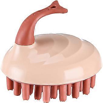 Scalp Massage Brush [Wet & Dry]. Shampoo brush for exfoliation and scalp massage. Silicone