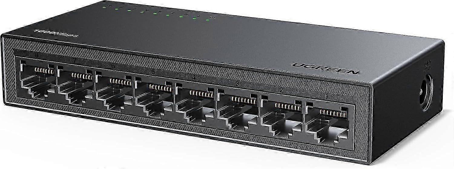 2025 Latest Model Ethernet Switch, 8 Port Gigabit Ethernet Splitter, Plug &
