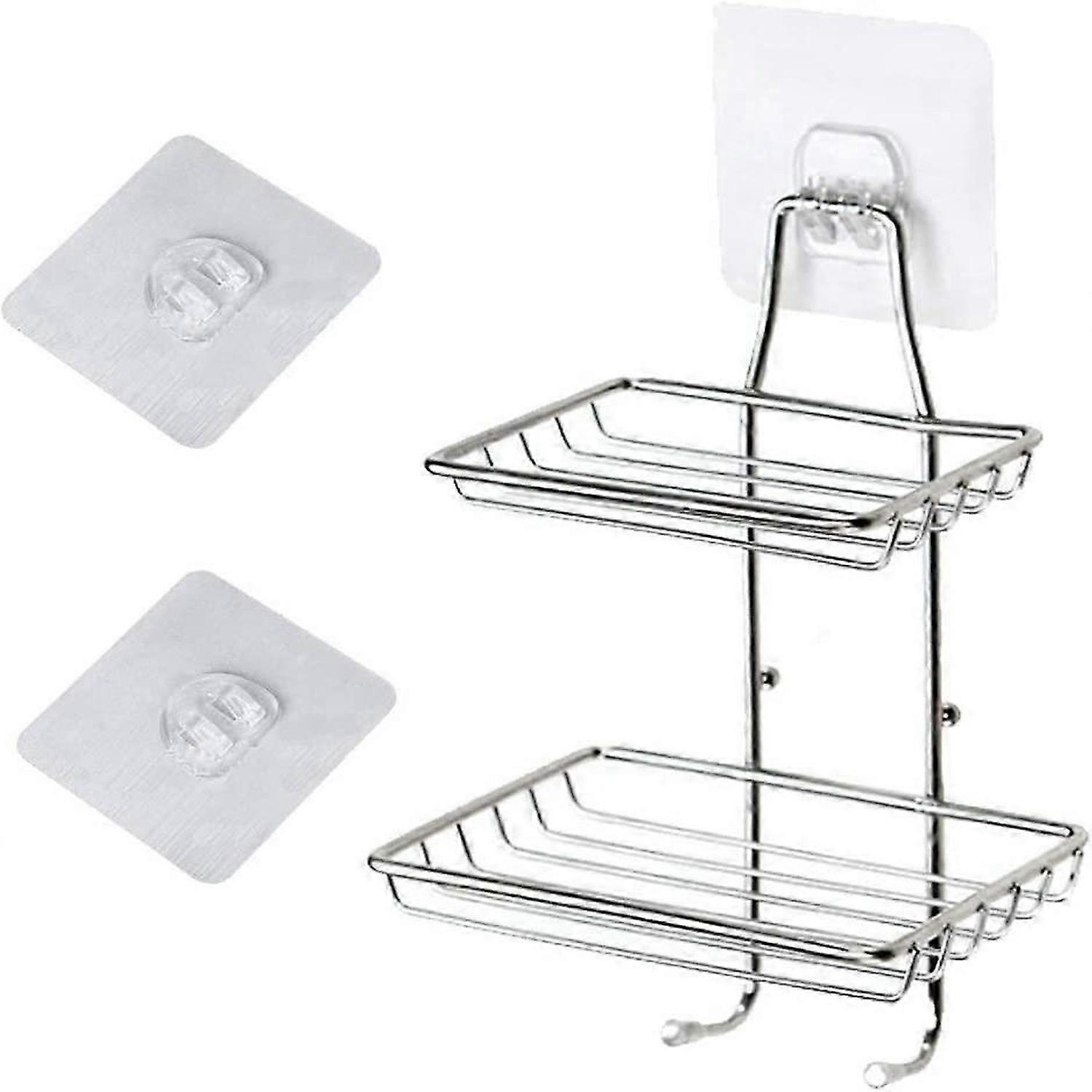 壁掛け式二層式ソープラック ステンレススチール製 浴室用ソープラック