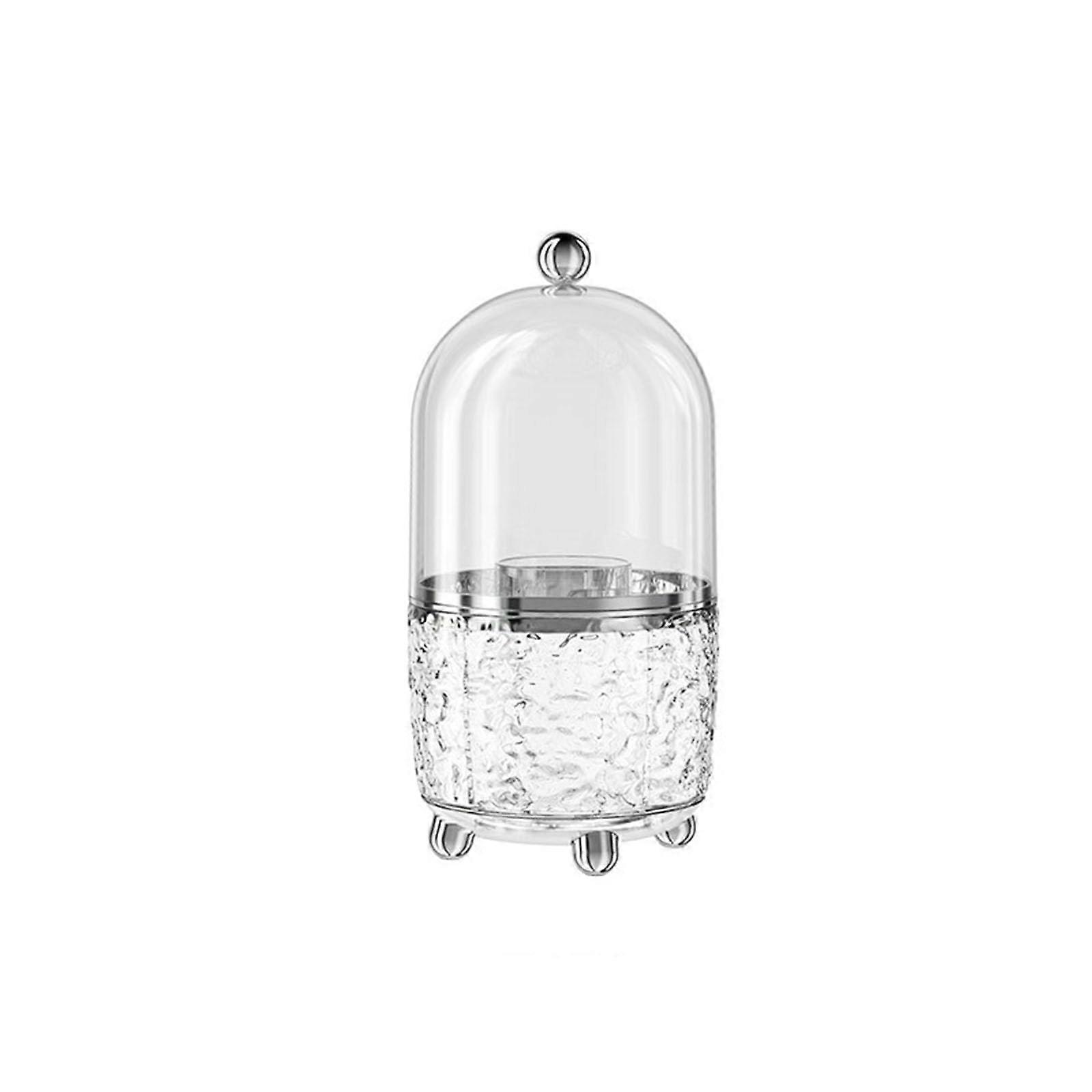 Makeup Organiser Storage Box 360 Degree Rotating Beauty Caddy With Dustproof Lid For Dresser And Bathroom White B