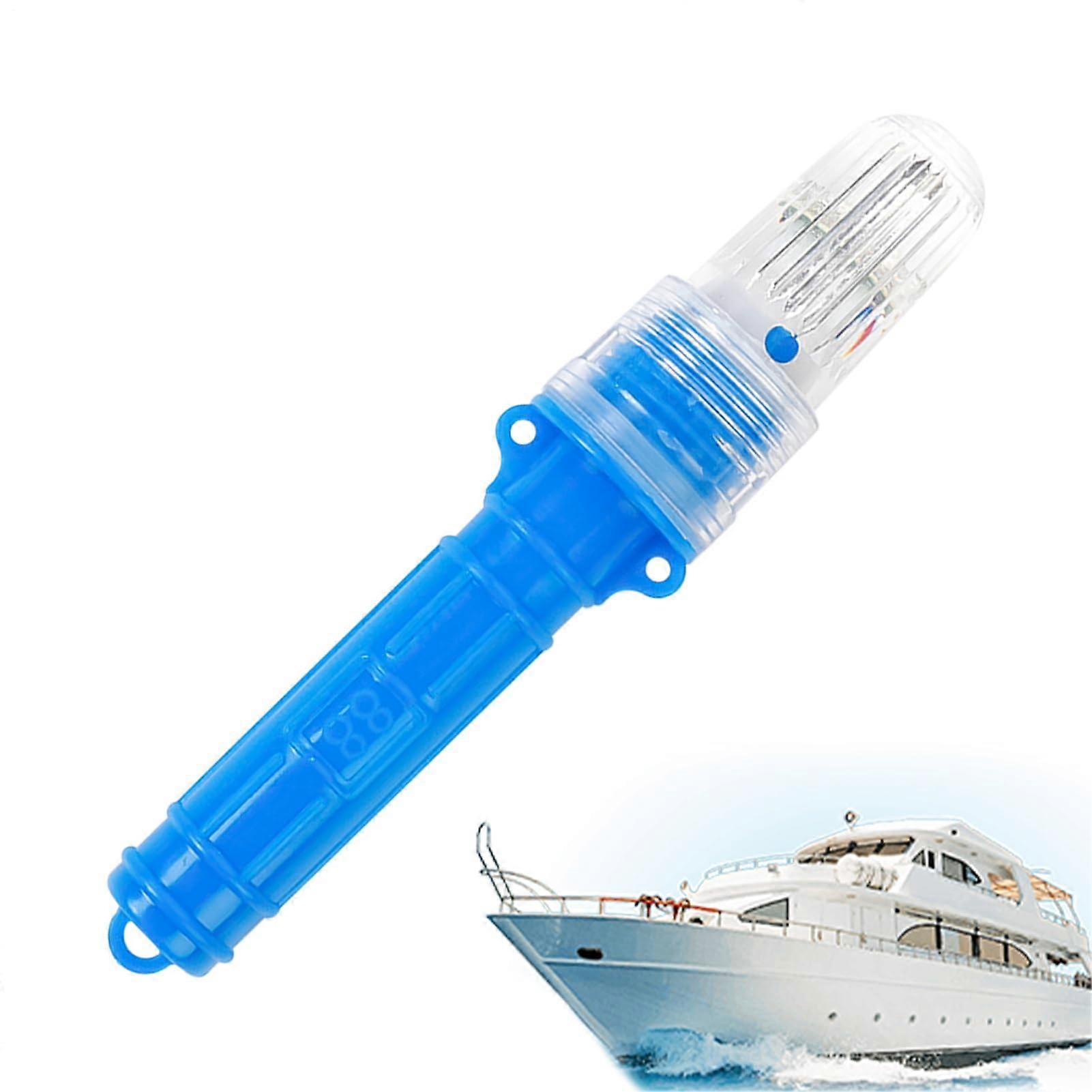 Waterproof Sensing Fishing Light With Day Night LED, Safety Flare, Boat Package, Blue Warning Sign