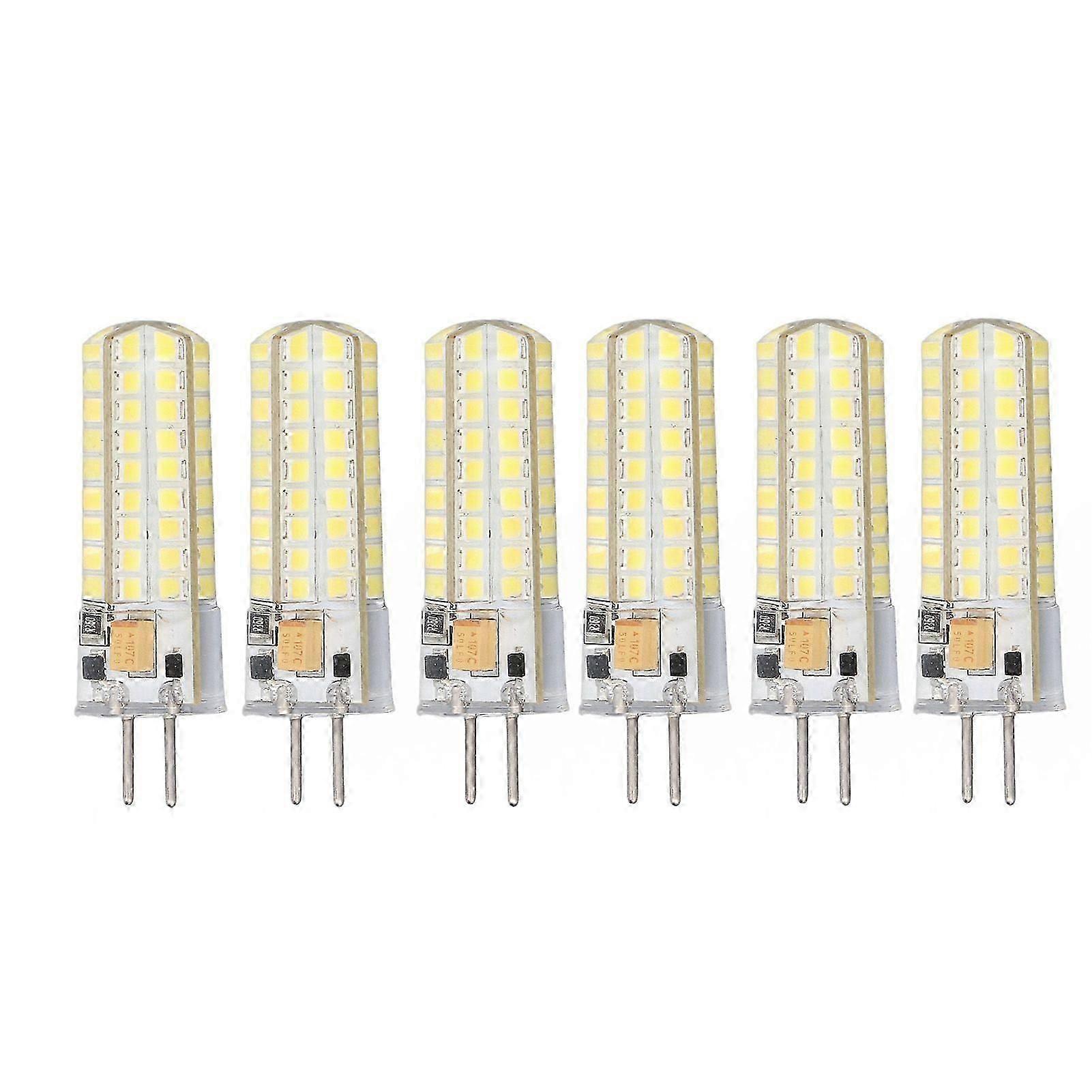 6pcs Gy6.35 Led Bulb 7w Ac Dc12v 700lm 72 Leds 360 Degree Led Corn Light Bulb For Pendant Lamps Ceiling Lamps White Light(6000k-6500k)