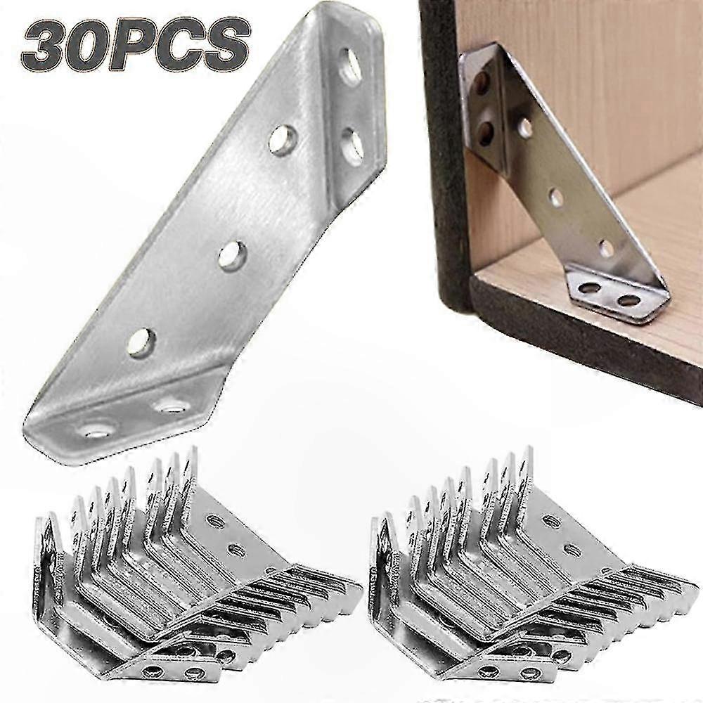 Multipack Durable Stainless Steel Triangle Brackets for Furniture Support and Corner Reinforcement