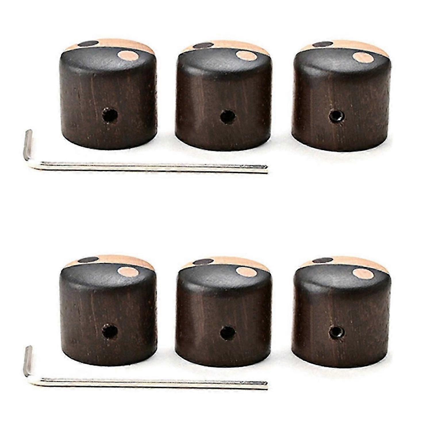 3Pcs Wooden Tone Volume Control Knob Tone Control Knob Set