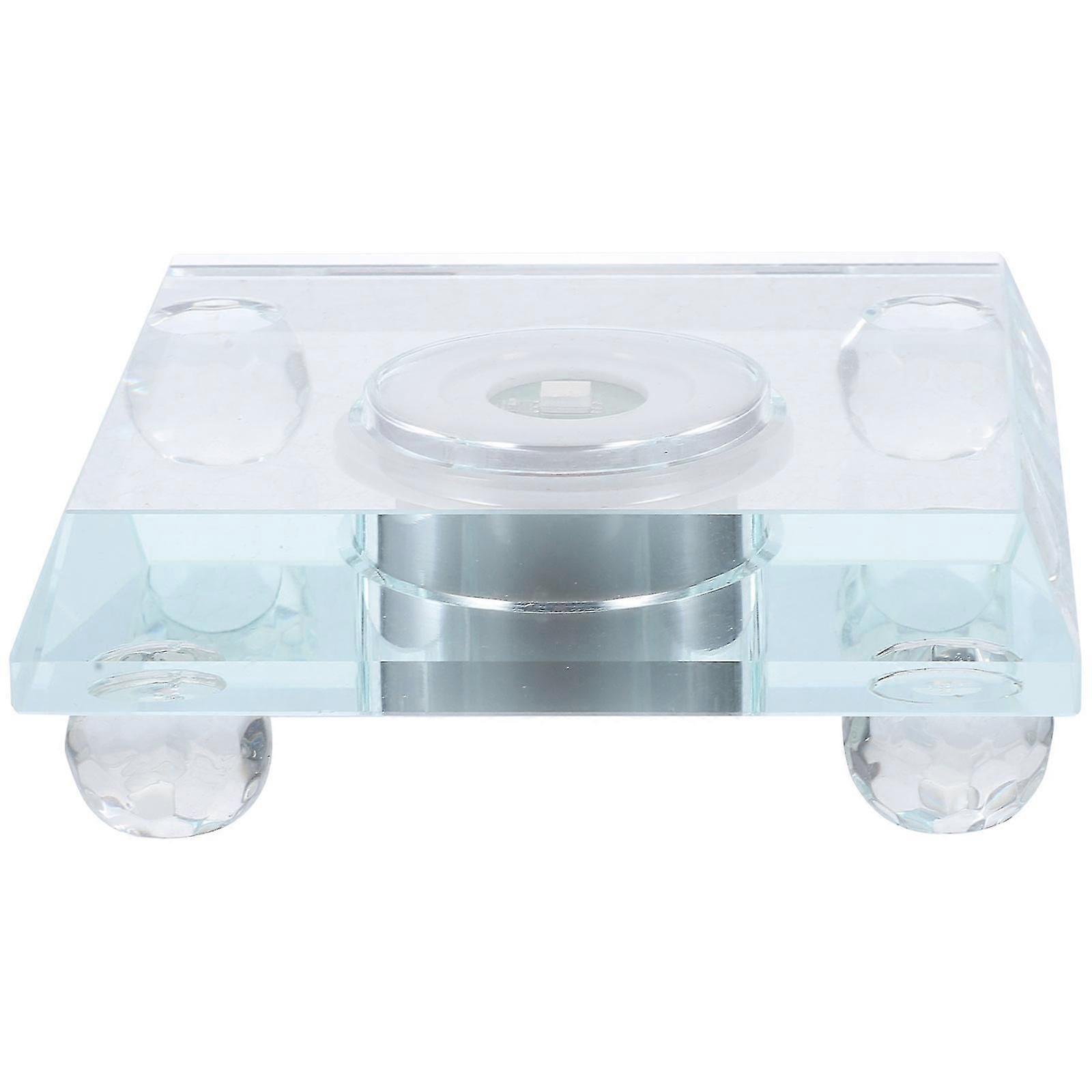 Lighted Base Stand For Crystal Display Home Decoration Charging 4 LED Lights 1Pcs