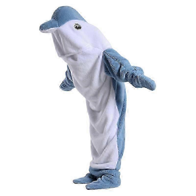 Dolphin Hooded Blanket XS-XXL Double-Sided Fleece for Multiple Scenarios