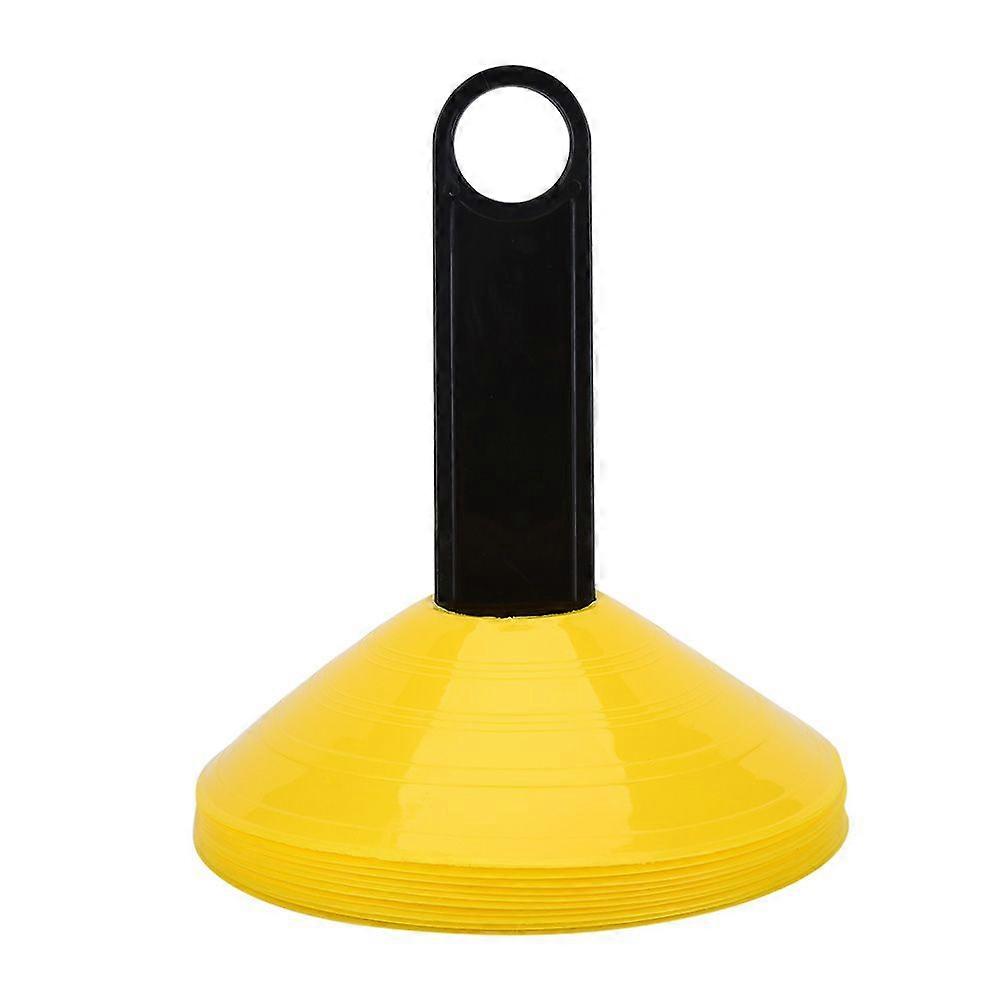 10 Pcs Practical Mini Field Cone Discs Marker Soccer Football Sport Speed Training Tool(Yellow)